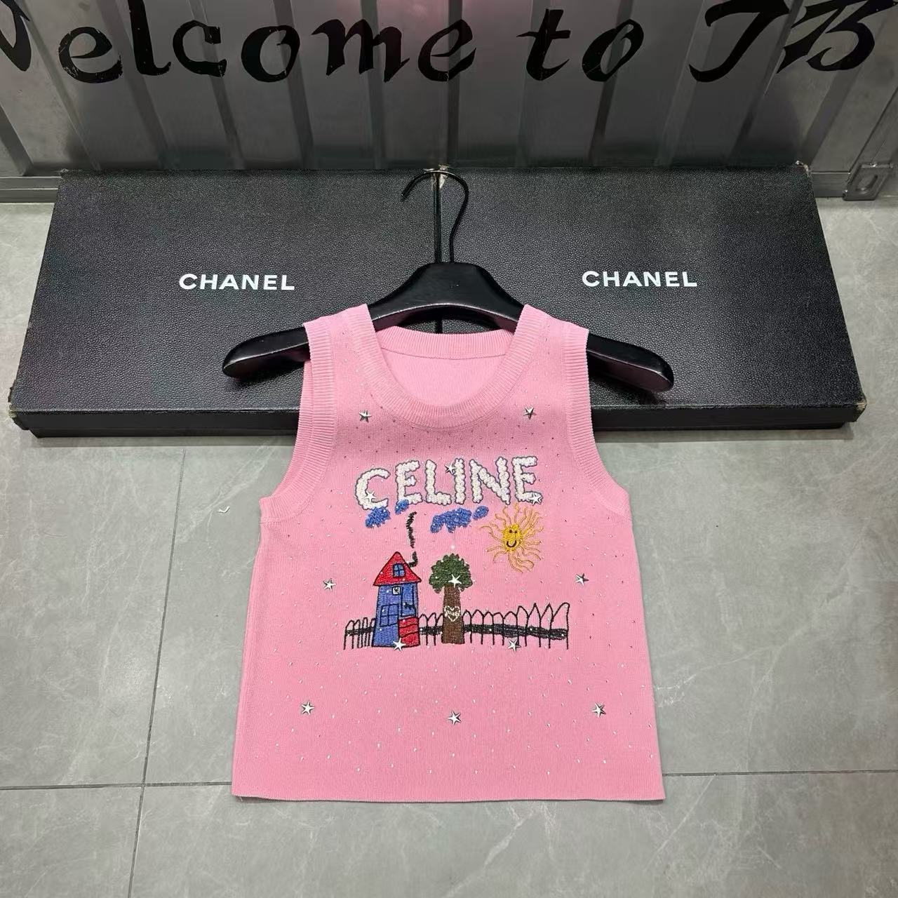 CEL1NE 凱旋門 ラインストーン レタード ウール ベスト【50％割引+送料無料】