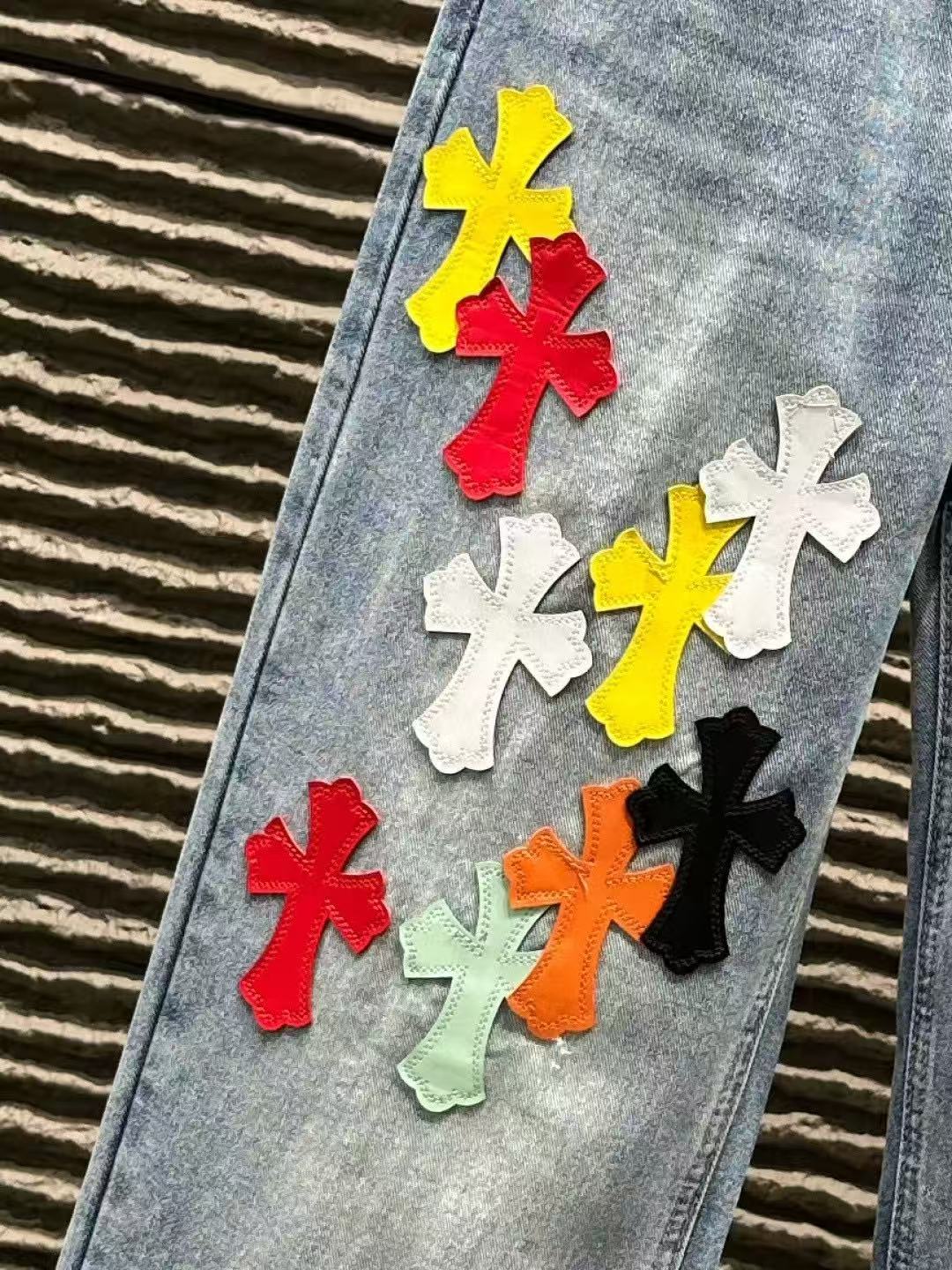 Chr0me Heartsクロスパターンジーンズ【50％割引+送料無料】