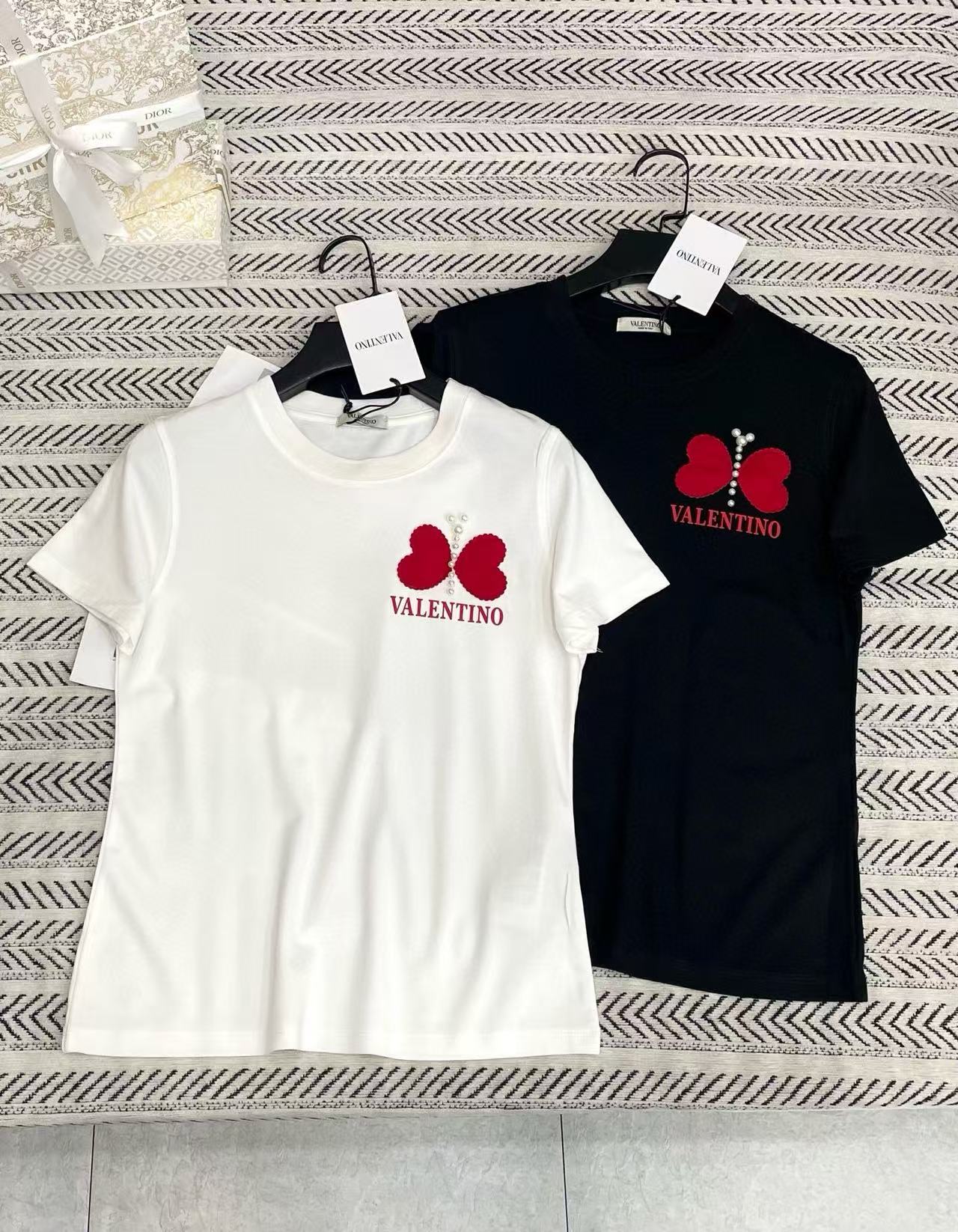 VALENT1NO ボウレターTシャツ【50％割引+送料無料】