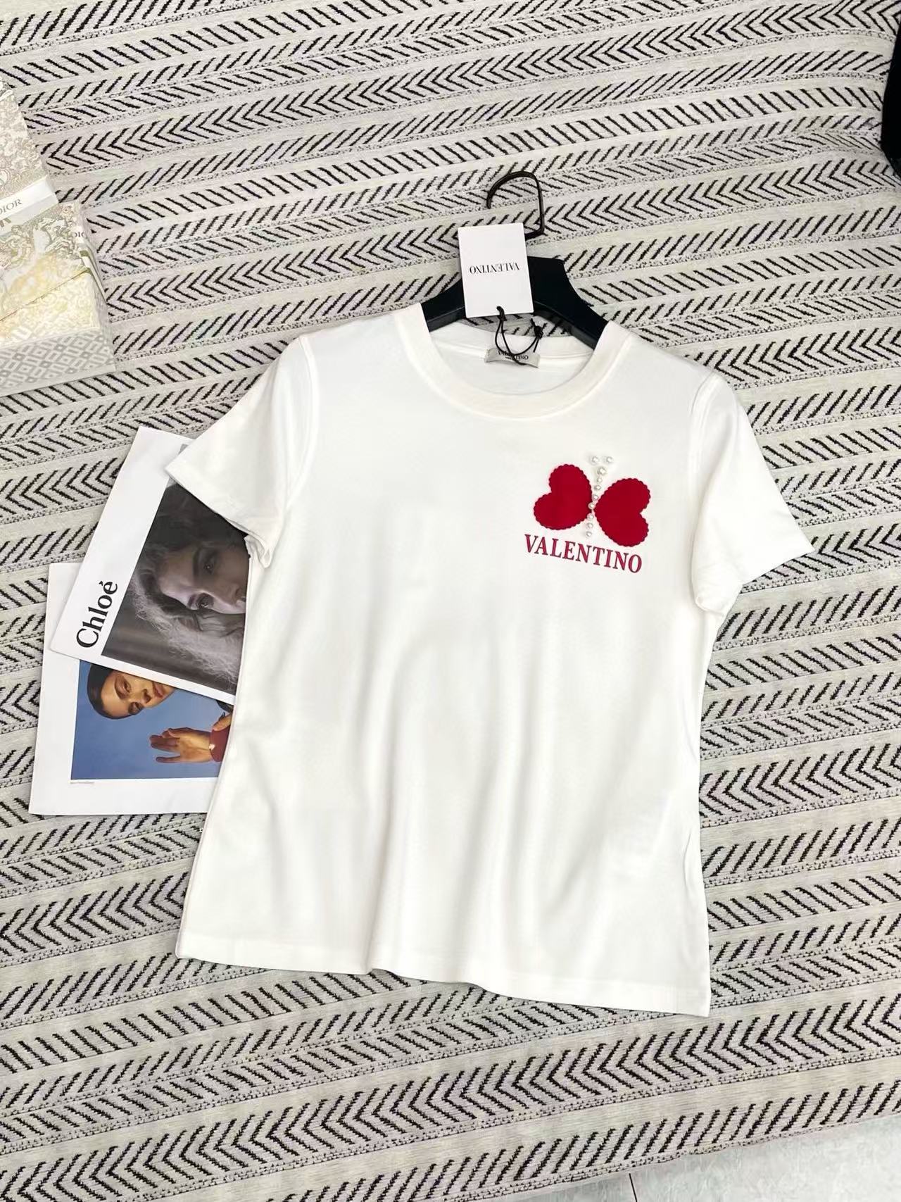 VALENT1NO ボウレターTシャツ【50％割引+送料無料】