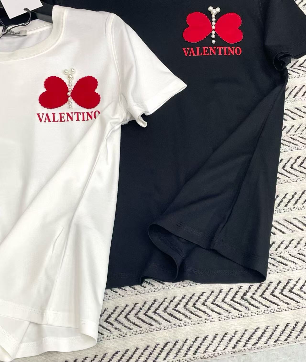 VALENT1NO ボウレターTシャツ【50％割引+送料無料】