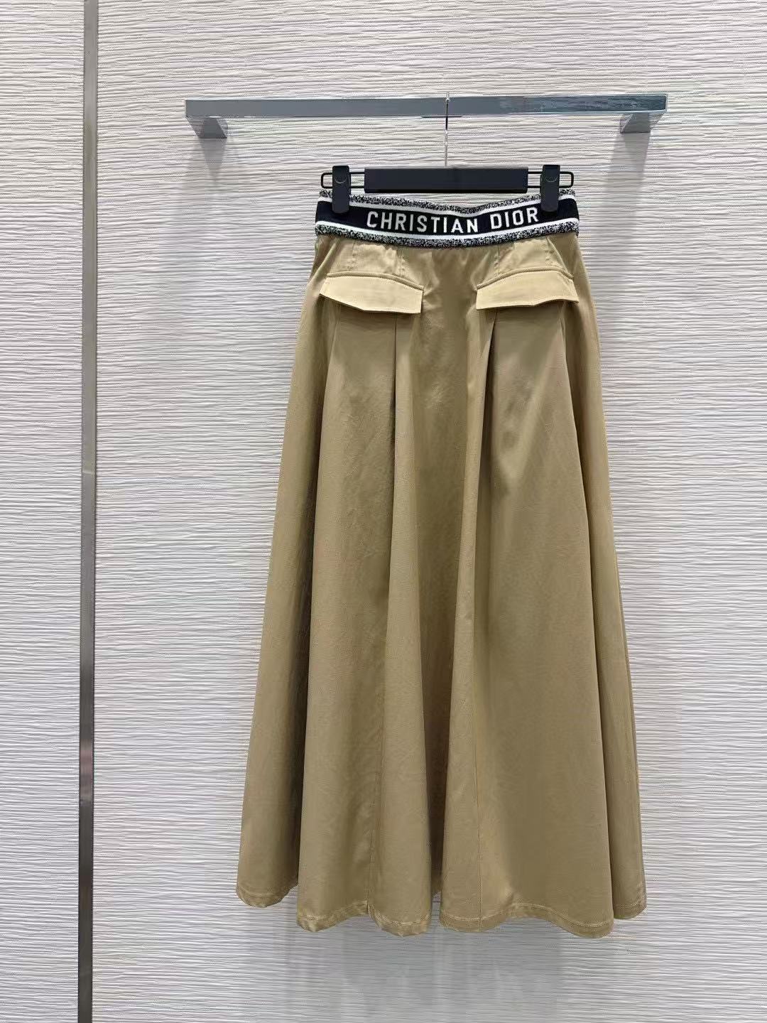 DIOR エラスティックウエスト ミディスカート【50％割引+送料無料】