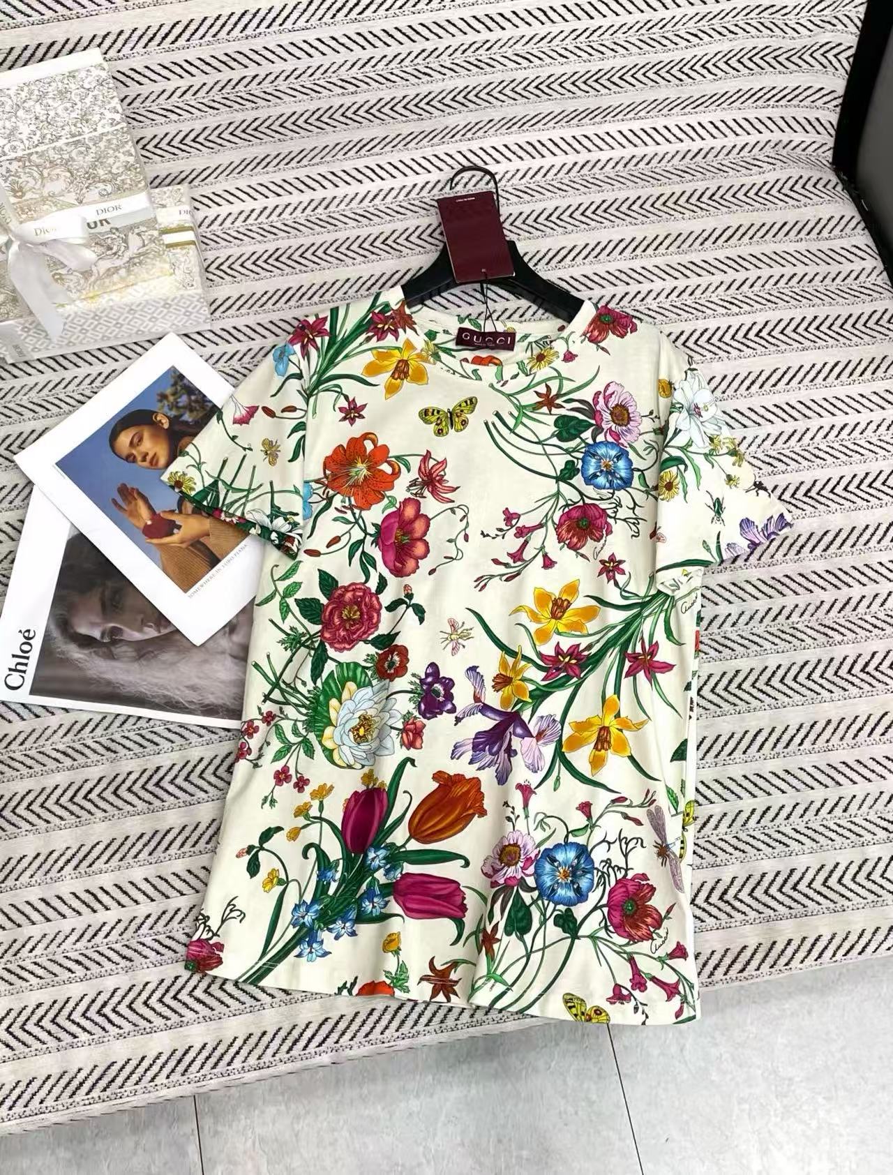 GUCC1 オールオーバープリントTシャツ【50％割引+送料無料】