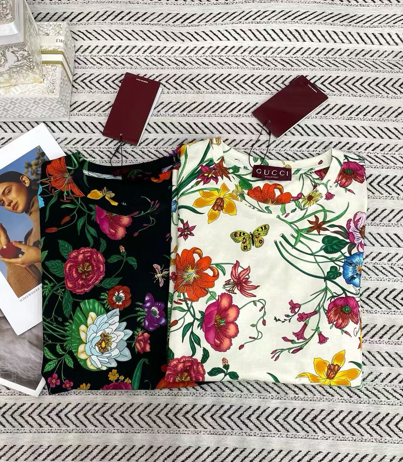 GUCC1 オールオーバープリントTシャツ【50％割引+送料無料】