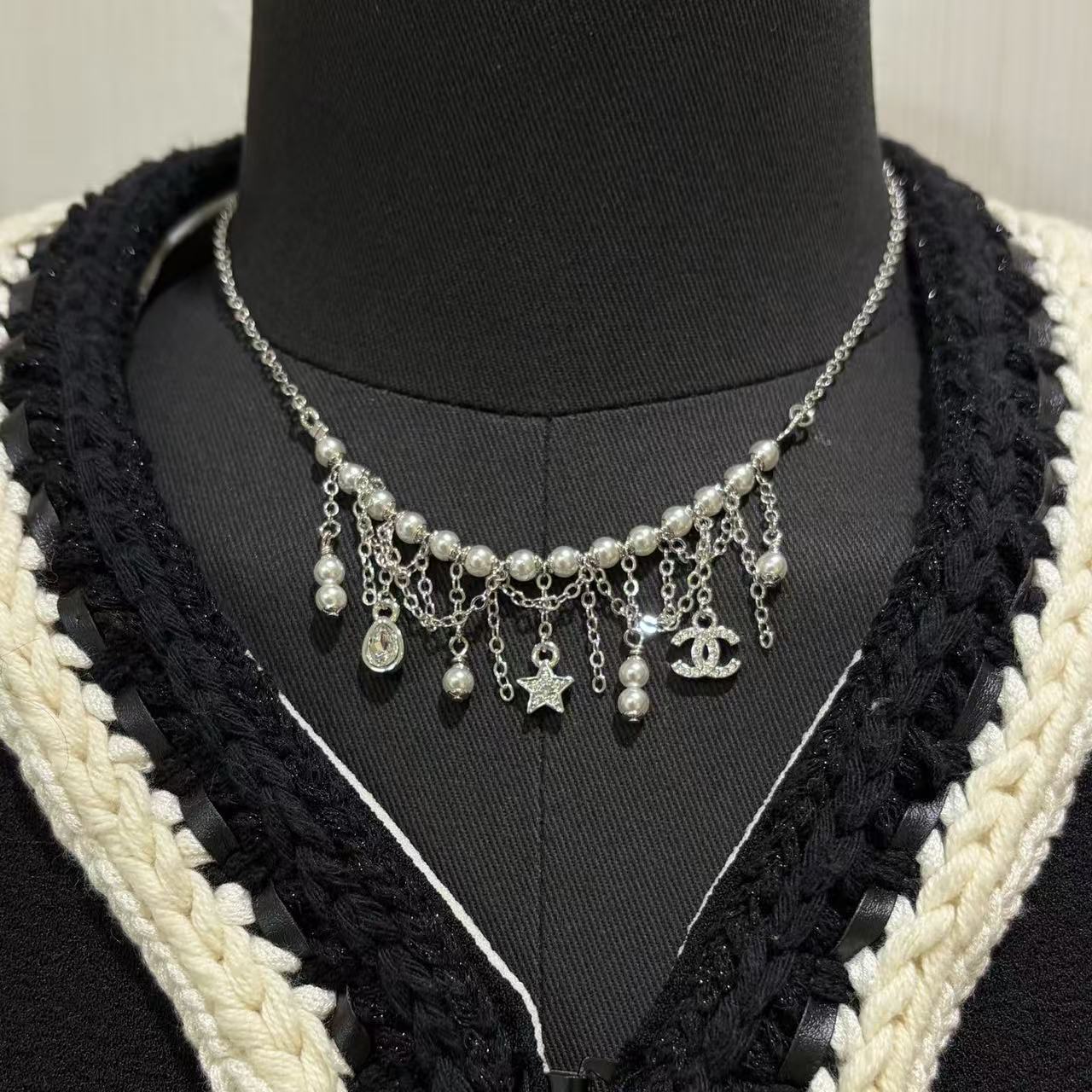 CHANE1 タッセルパールネックレス【50％割引+送料無料】