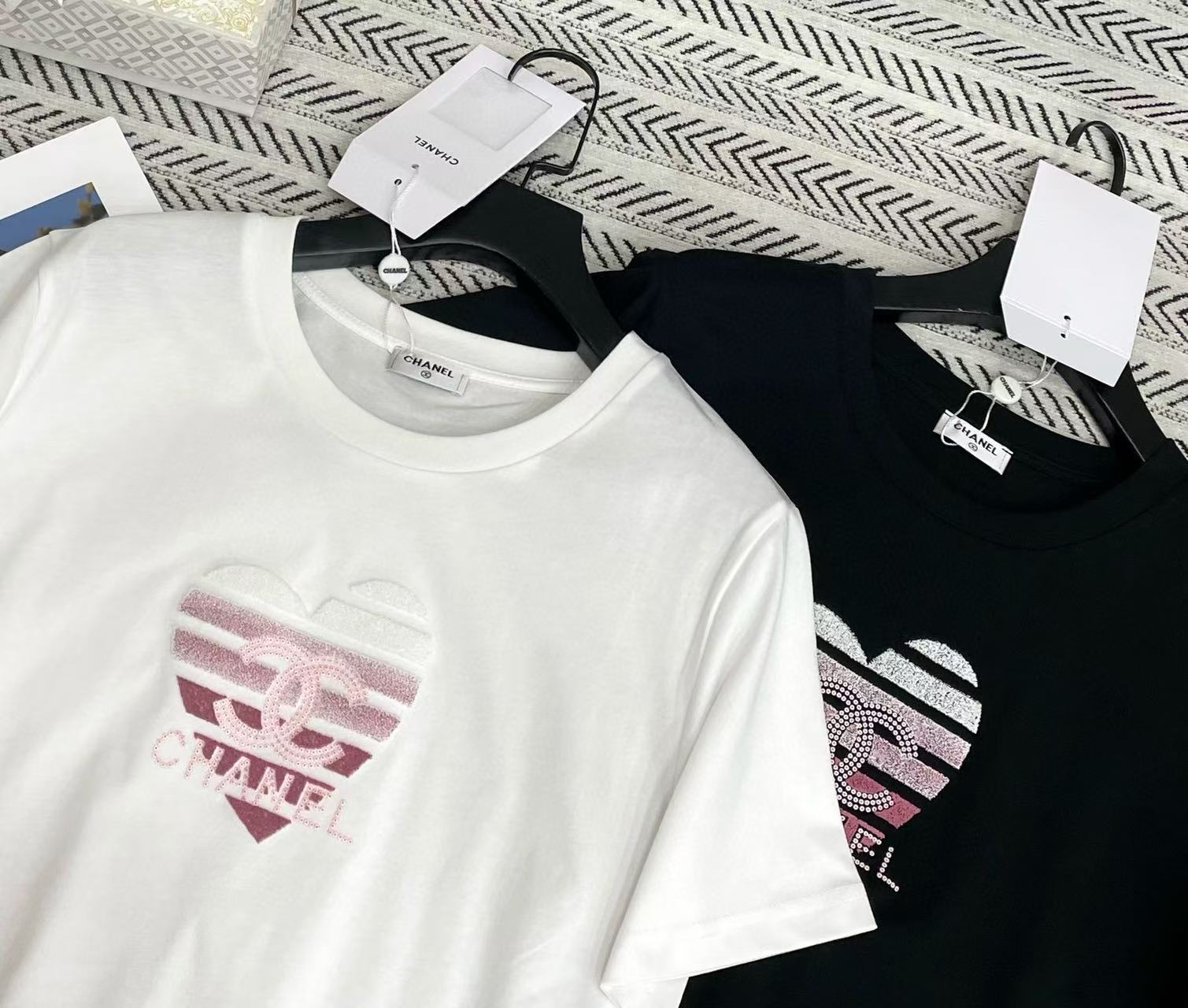 CHANE1 ハートダブルC Tシャツ【50％割引+送料無料】