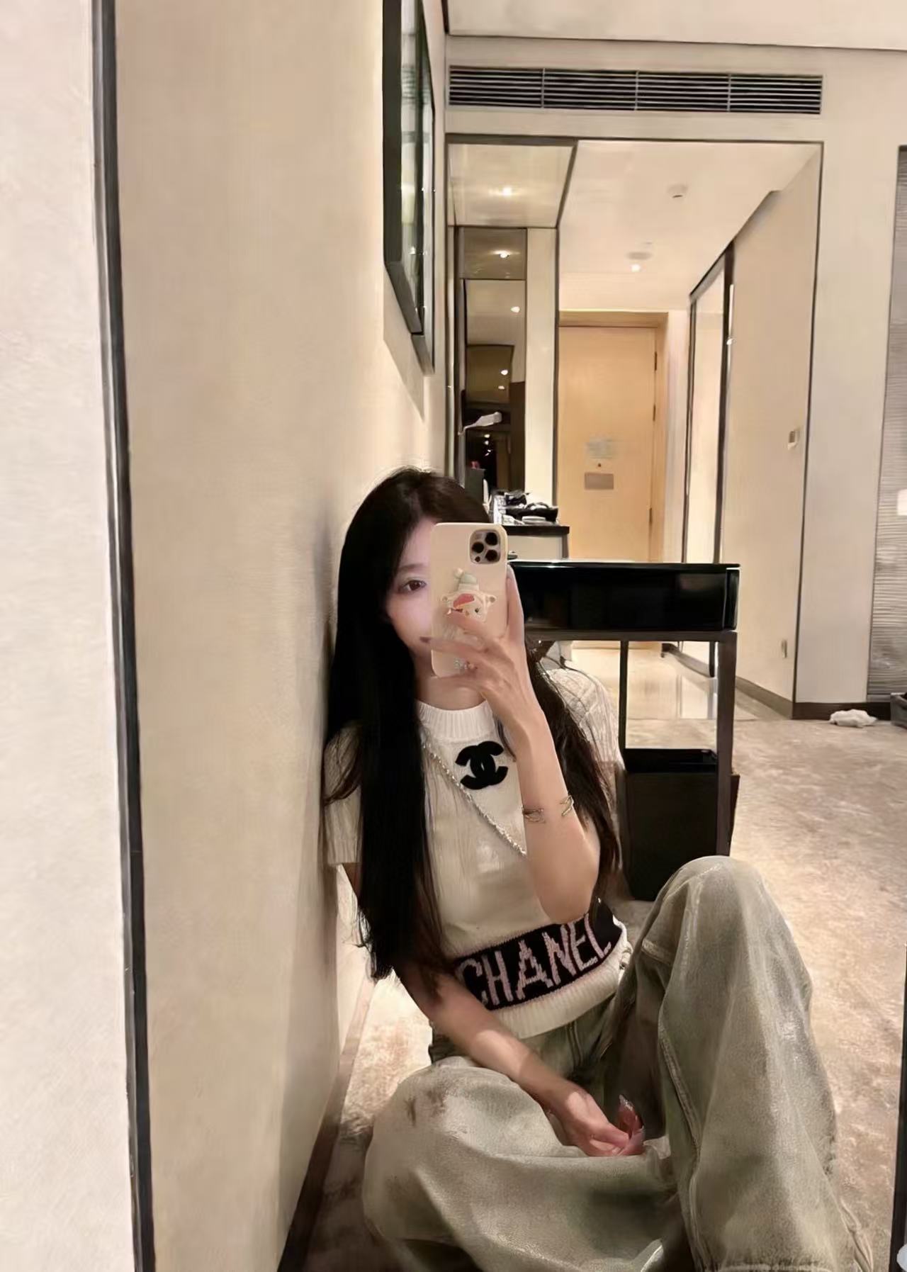 CHANE1 ダブルCレターウールセーター【50％割引+送料無料】