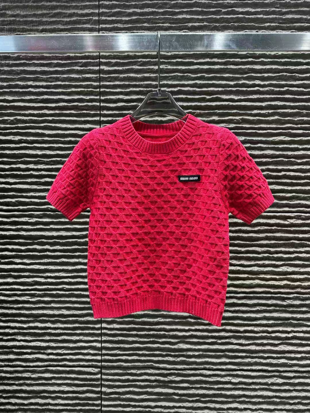 M1UM1U シンプルニット半袖セーター【50％割引+送料無料】