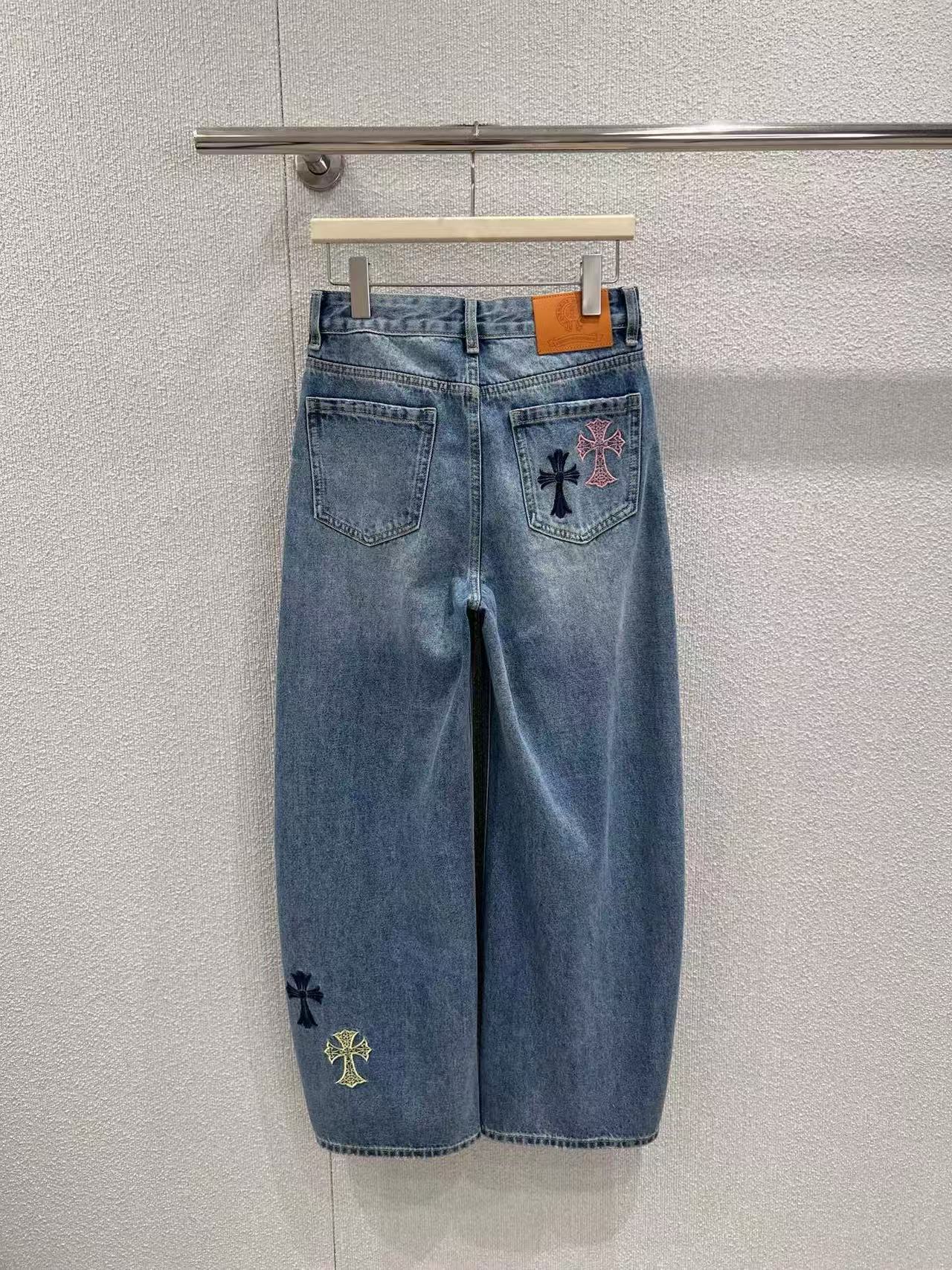 Chr0me Heartsクロス刺繍ジーンズ【50％割引+送料無料】