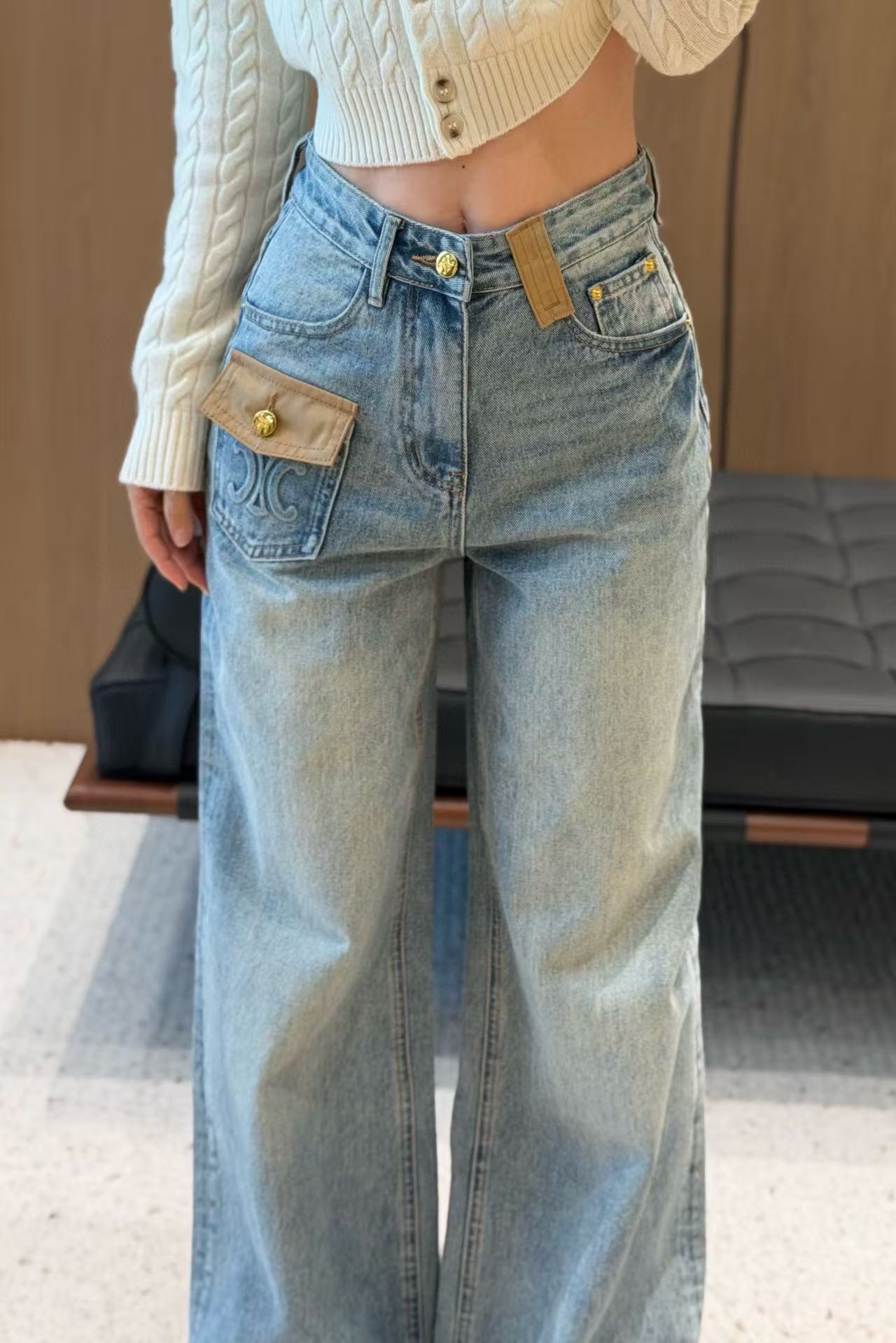 CEL1NE 凱旋門ポケット ジーンズ【50％割引+送料無料】