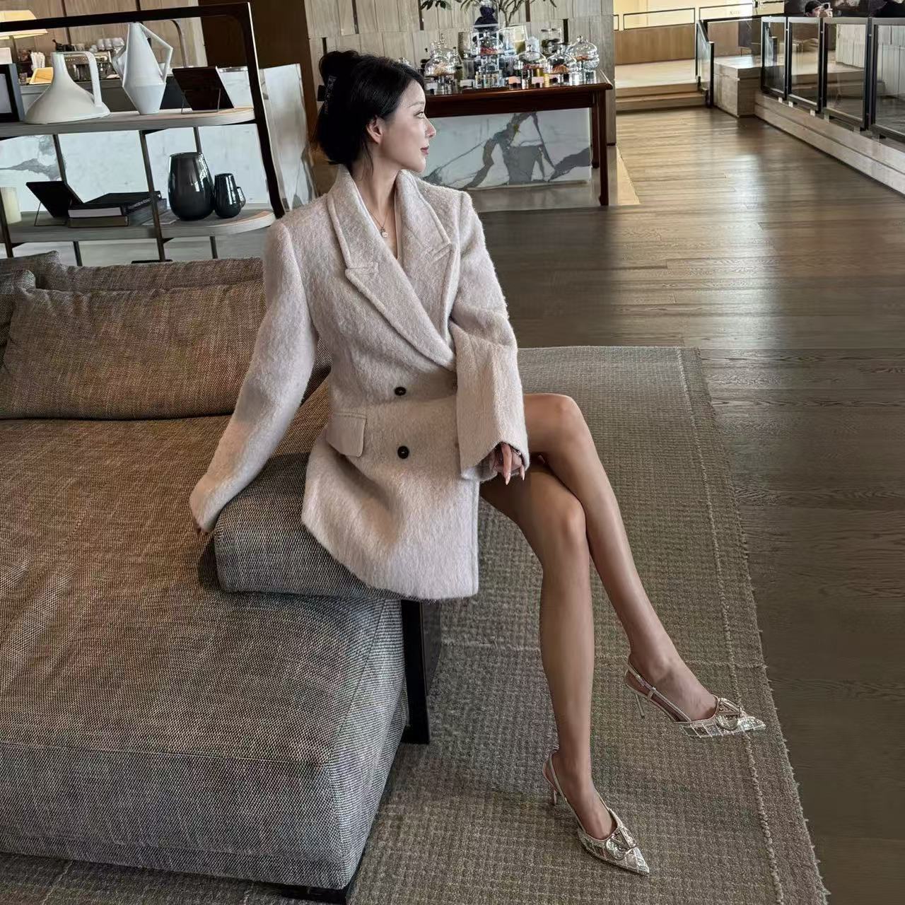 VALENT1NO 高品質スパンコール付きポインテッドトゥハイヒール【50％割引+送料無料】