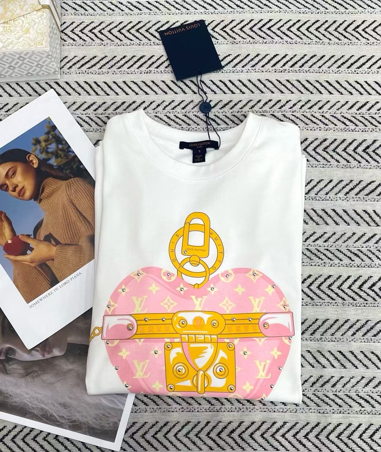 LV ハートキー Tシャツ【50％割引+送料無料】