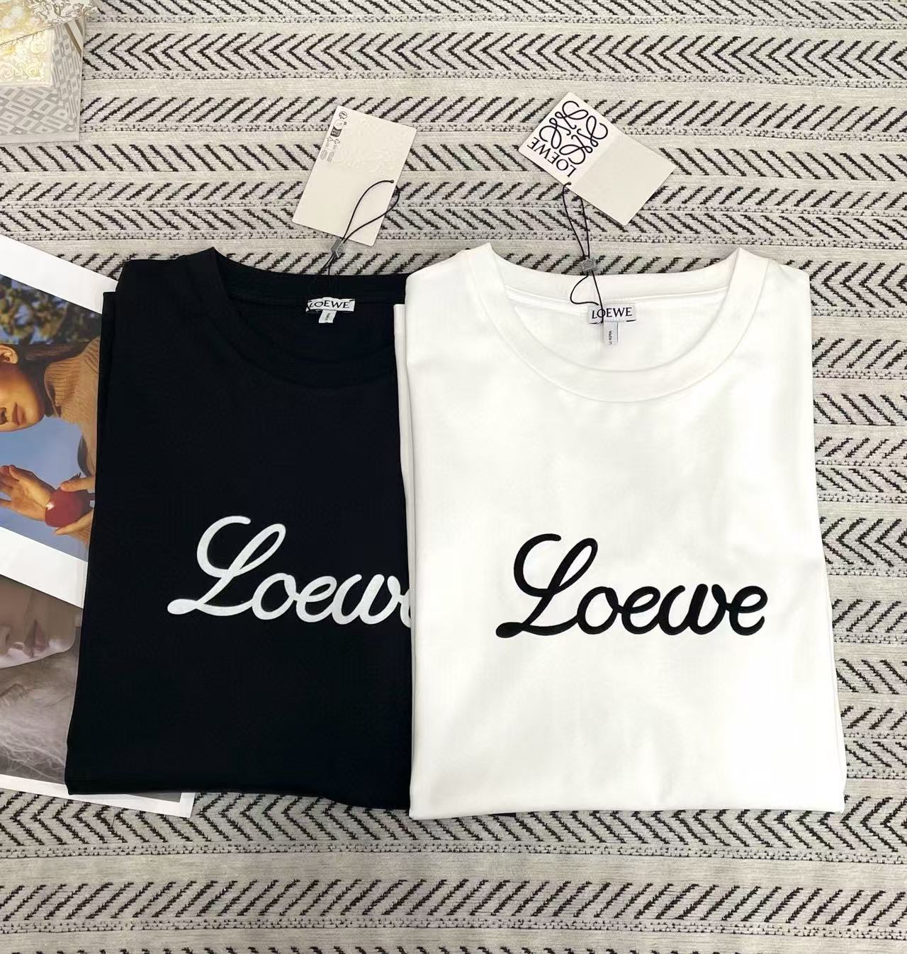 L0WEW レター フロック Tシャツ【50％割引+送料無料】