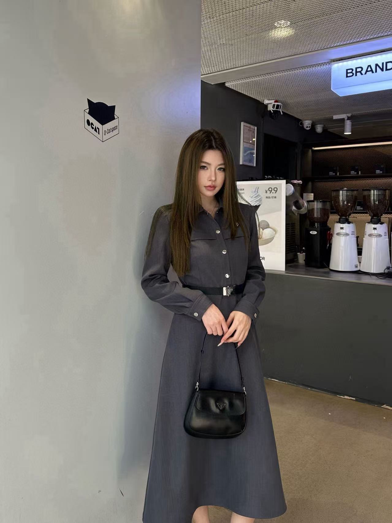 PR4DA トライアングルロゴベルトドレス【50％割引+送料無料】