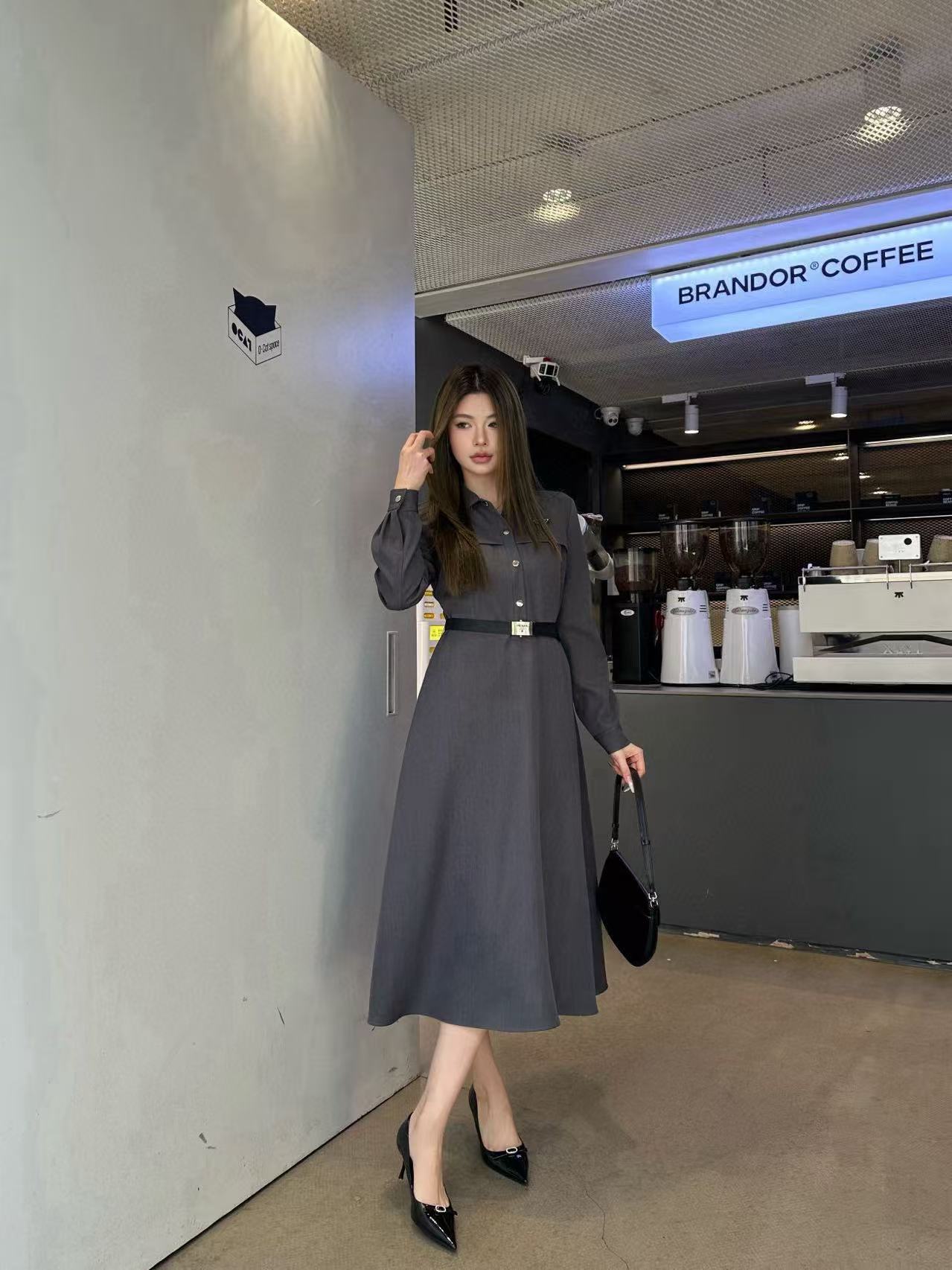 PR4DA トライアングルロゴベルトドレス【50％割引+送料無料】