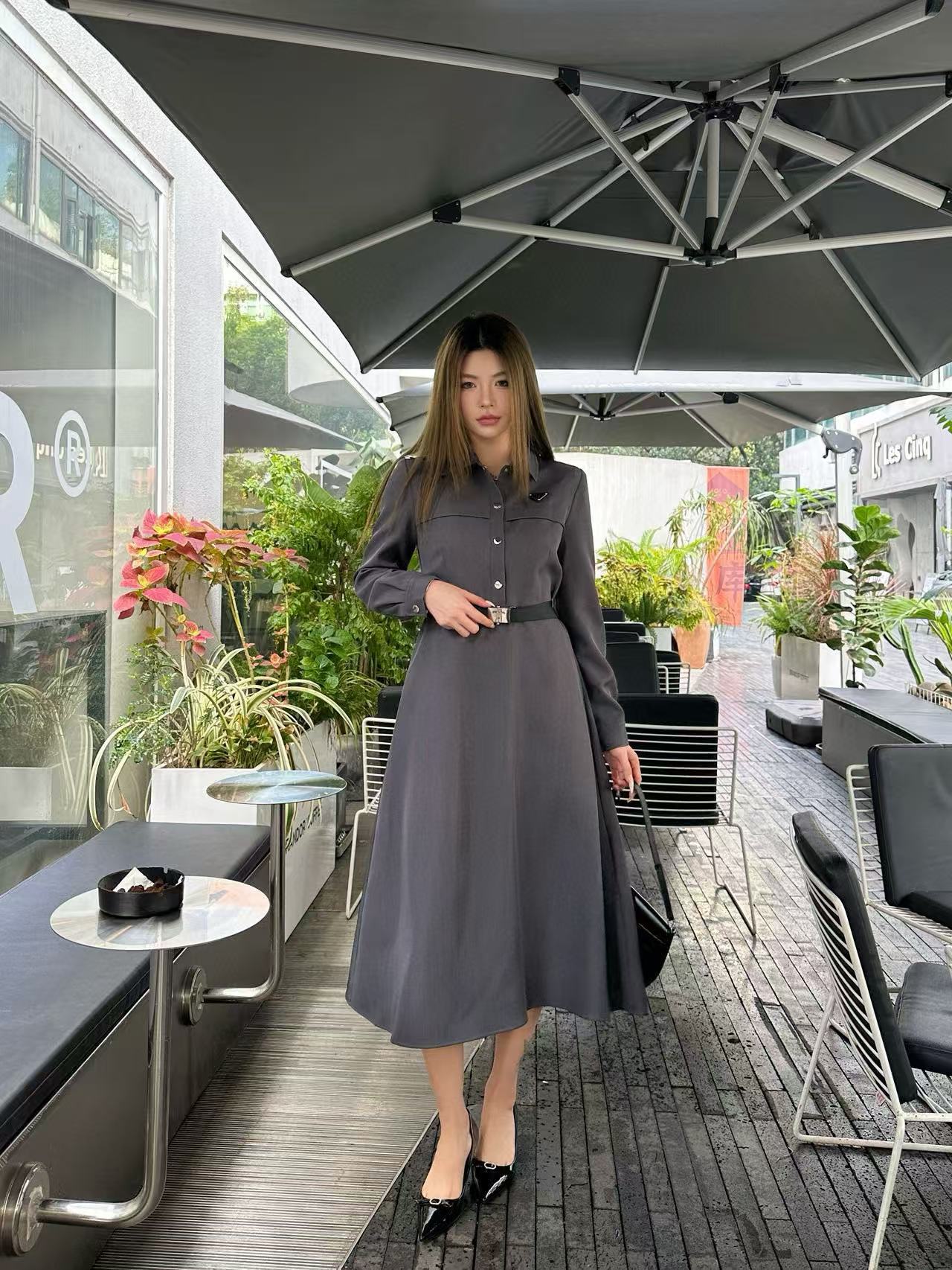 PR4DA トライアングルロゴベルトドレス【50％割引+送料無料】