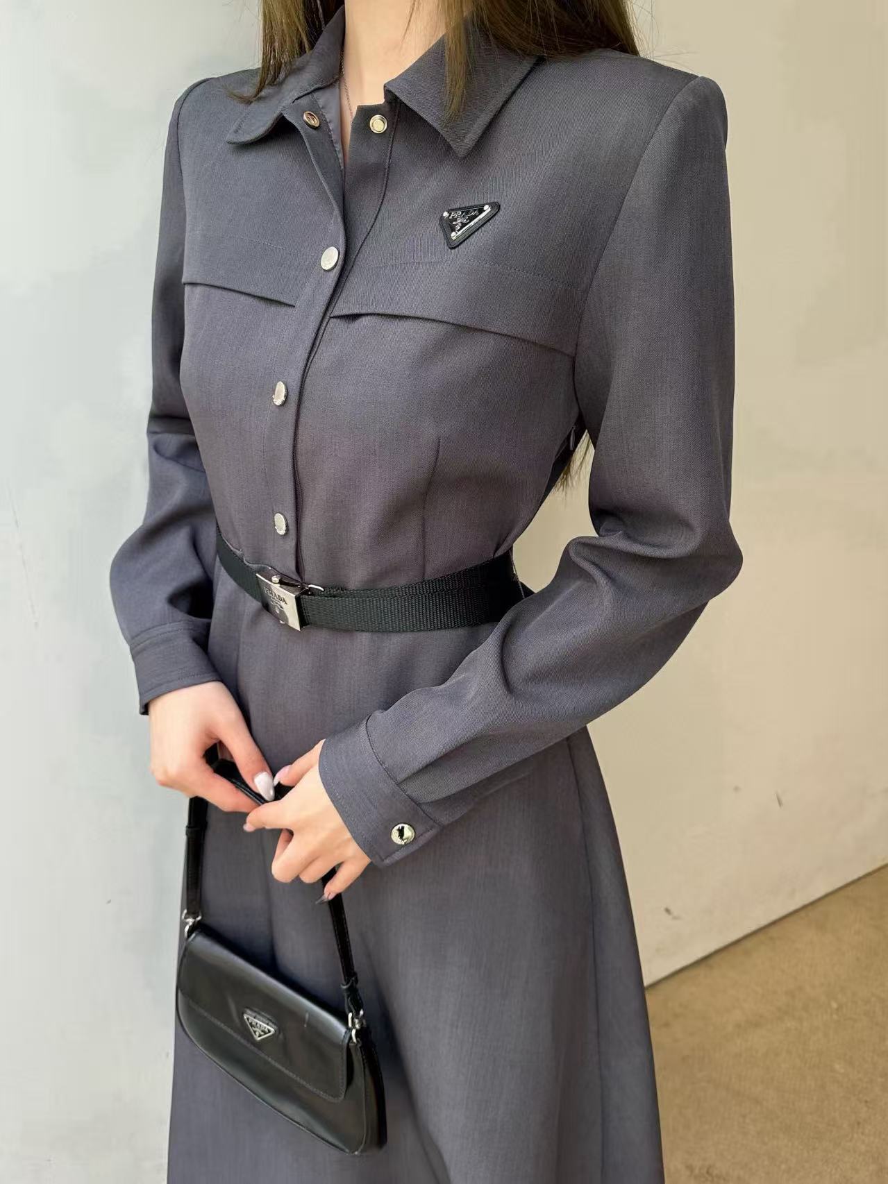 PR4DA トライアングルロゴベルトドレス【50％割引+送料無料】