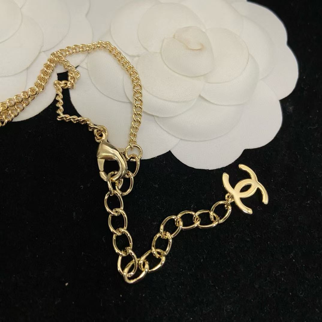 CHANE1 ダブルC ブルーフラワーネックレス【50％割引+送料無料】