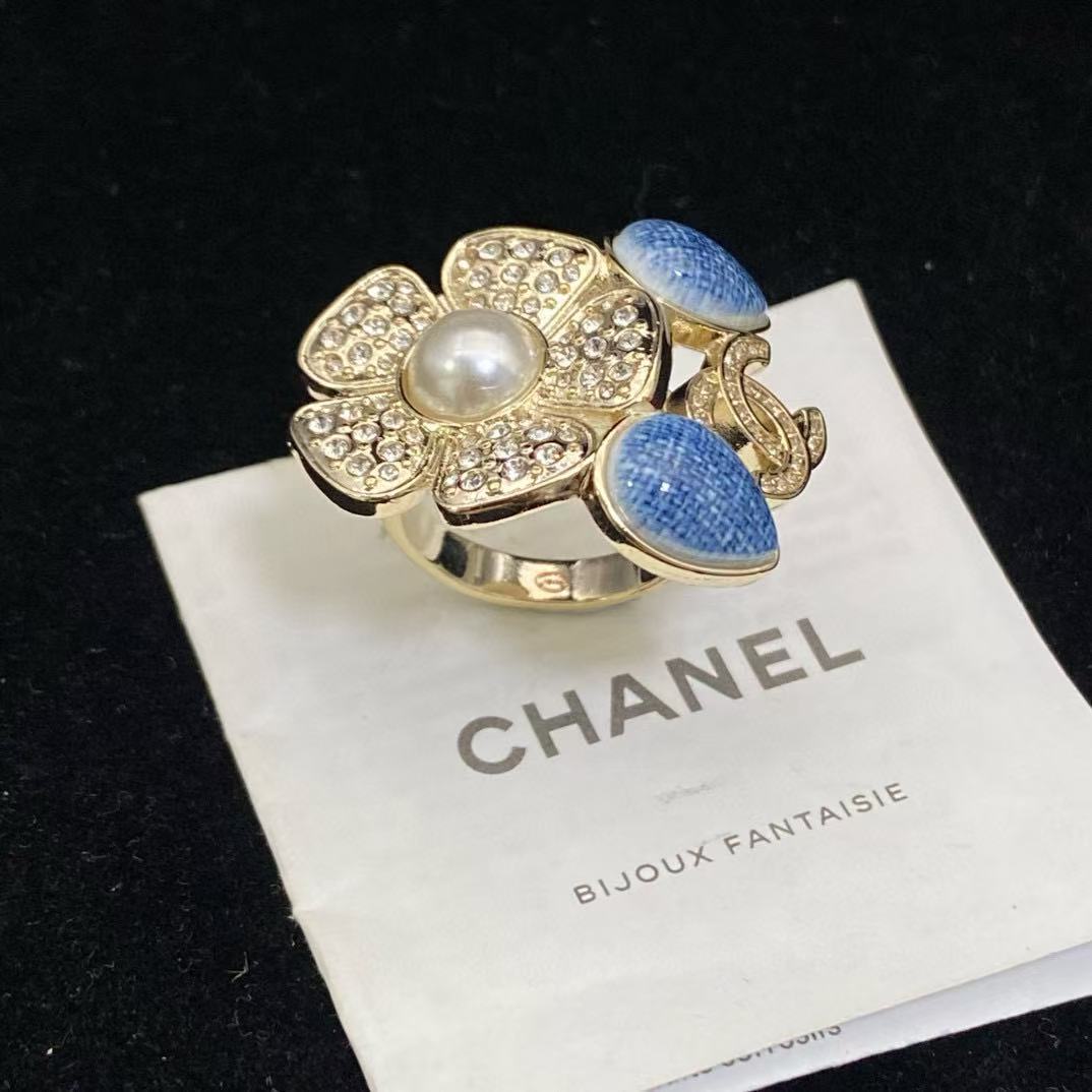 CHANE1 ブルーフラワーリング【50％割引+送料無料】