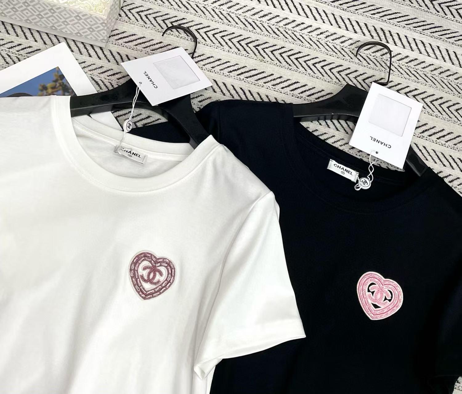 CHANE1 ダブルCハートTシャツ【50％割引+送料無料】