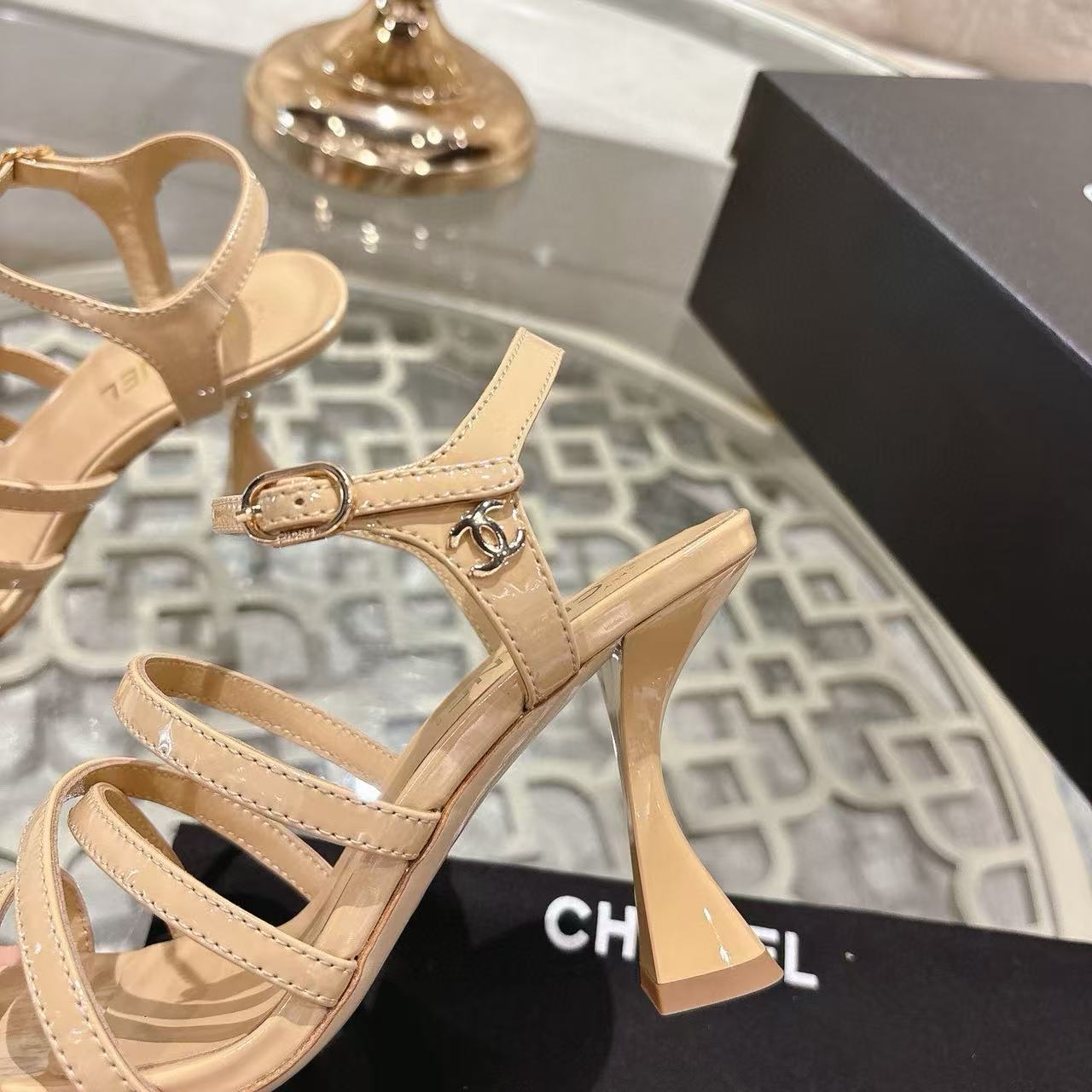 CHANE1 高品質ダブルCハイヒールサンダル【50％割引+送料無料】