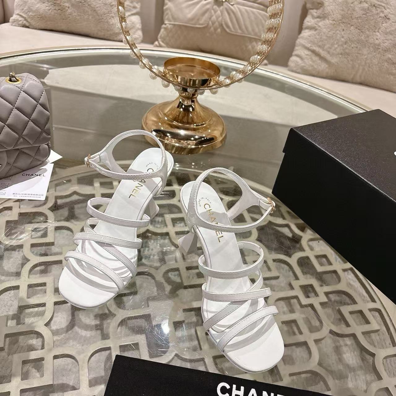 CHANE1 高品質ダブルCハイヒールサンダル【50％割引+送料無料】