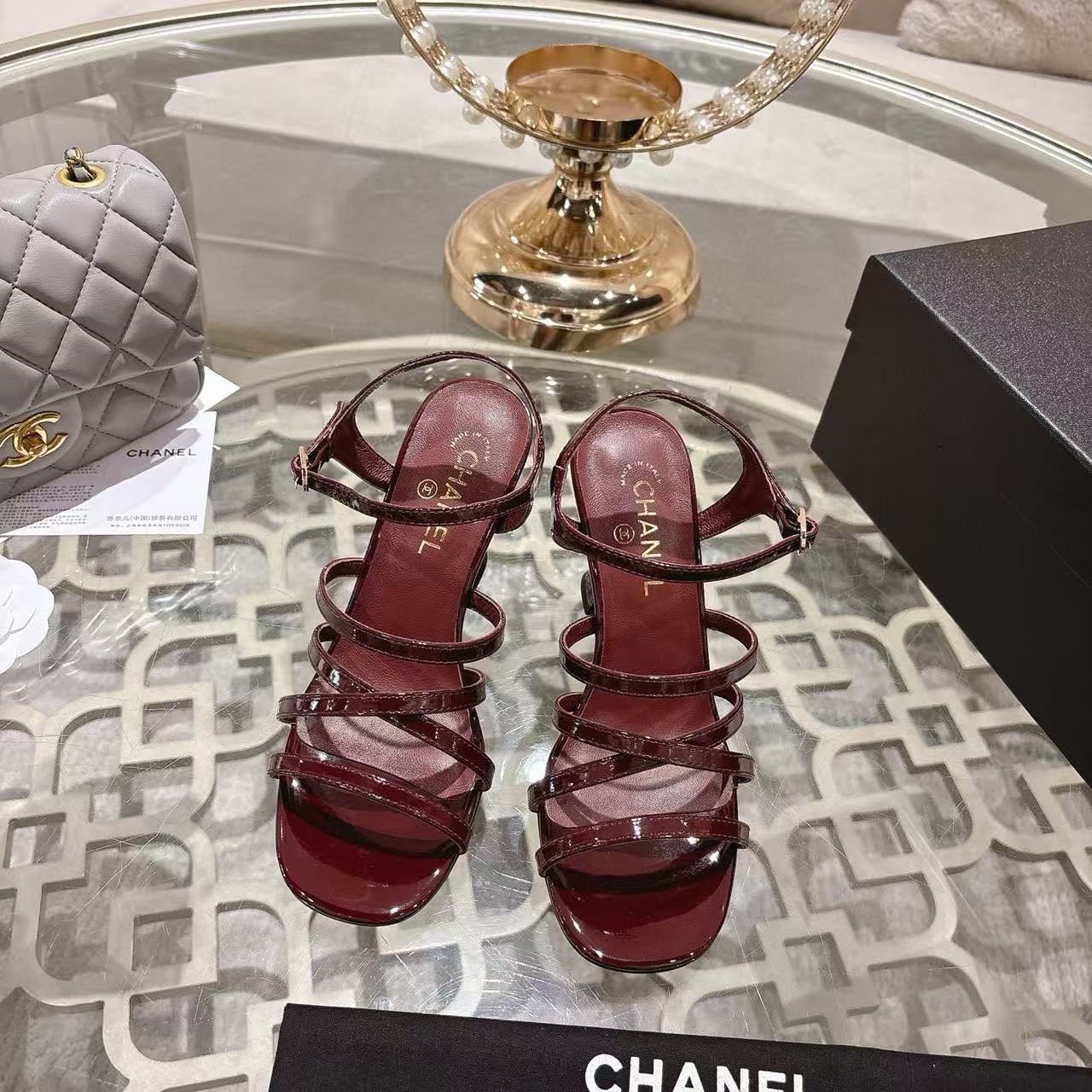 CHANE1 高品質ダブルCハイヒールサンダル【50％割引+送料無料】