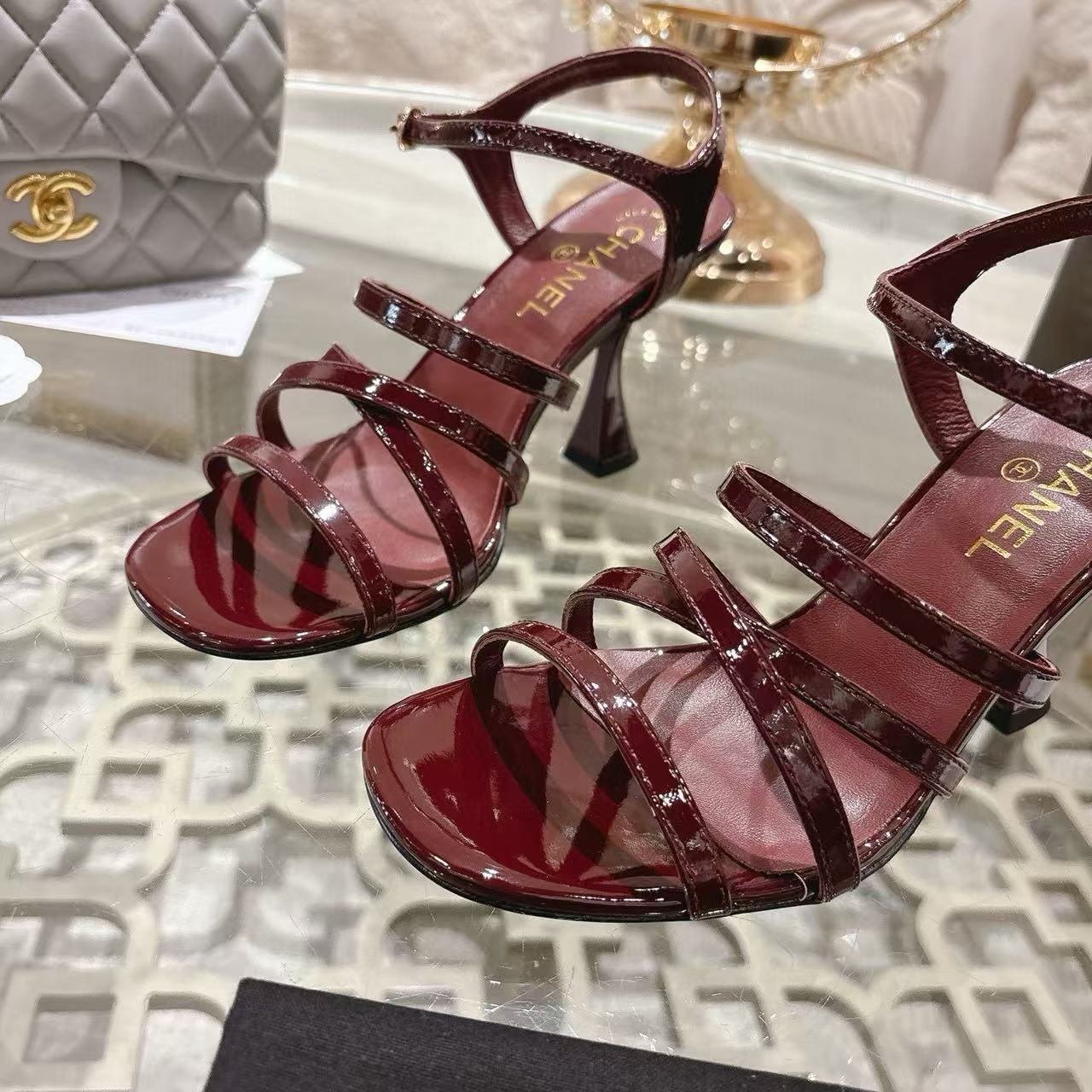 CHANE1 高品質ダブルCハイヒールサンダル【50％割引+送料無料】