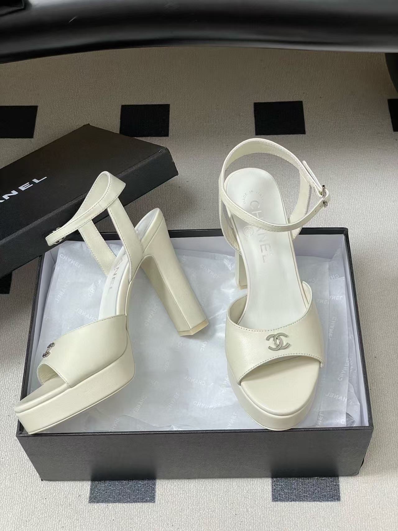 CHANE1 高品質ダブルCラムスキンハイヒール【50％割引+送料無料】