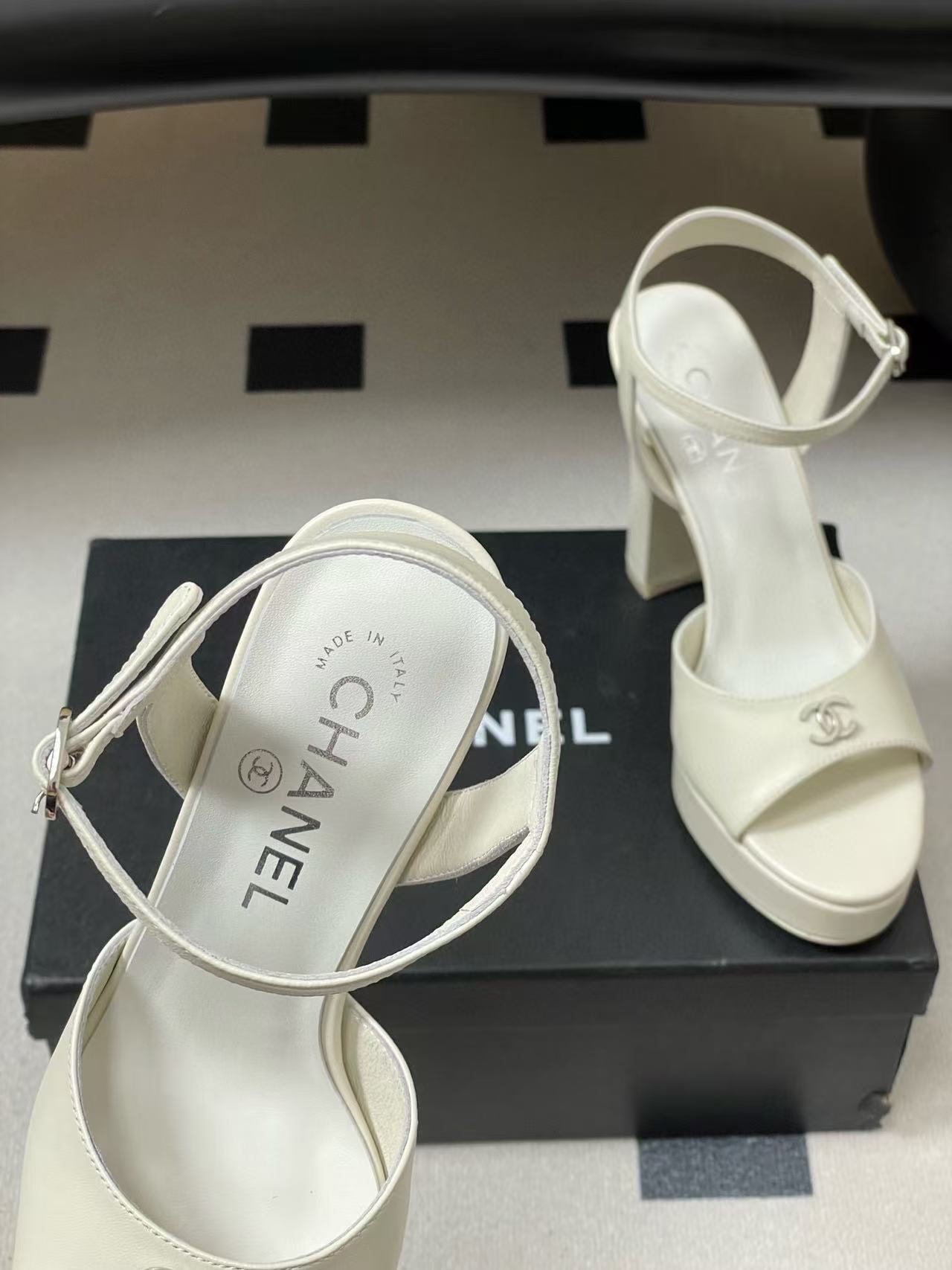 CHANE1 高品質ダブルCラムスキンハイヒール【50％割引+送料無料】