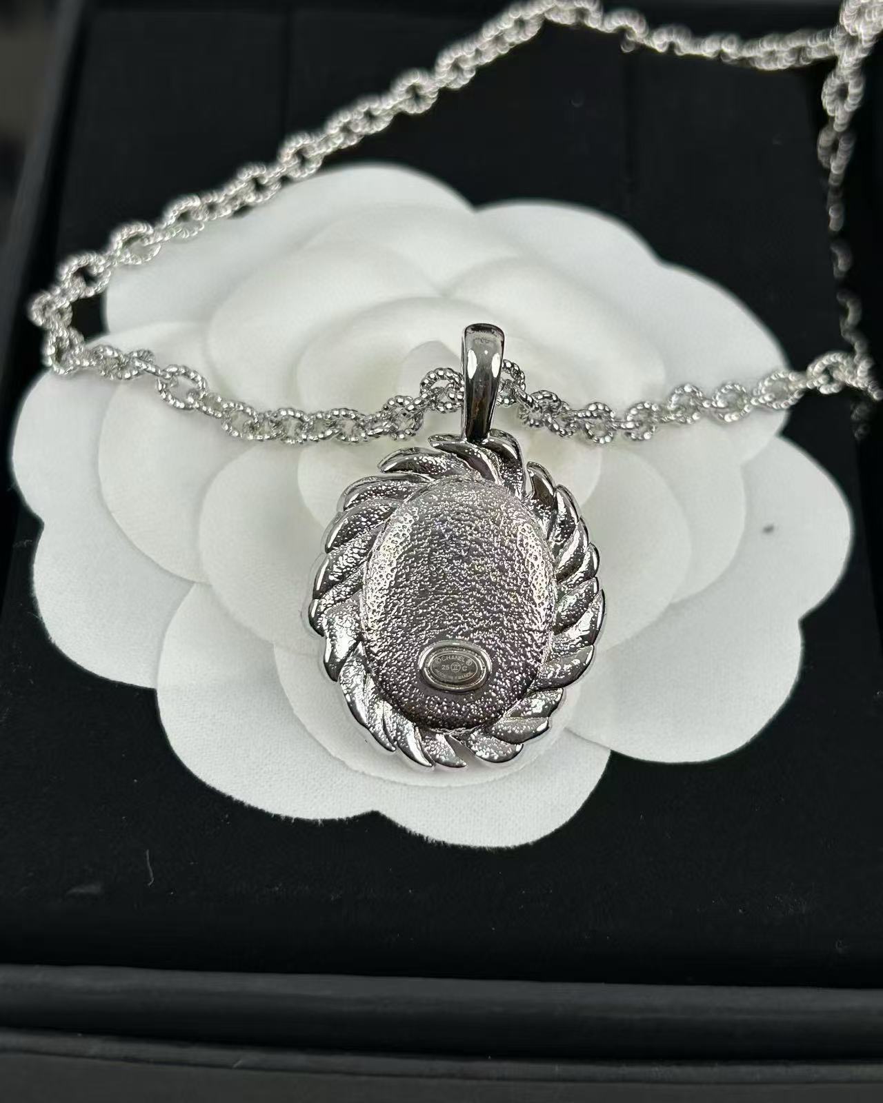 CHANE1 ダブルC ダイヤモンド イヤリング + ネックレス ツーピースセット【50％割引+送料無料】