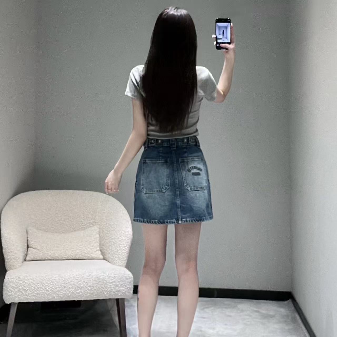 G1VENCHY 高品質デニムスカート【50％割引+送料無料】