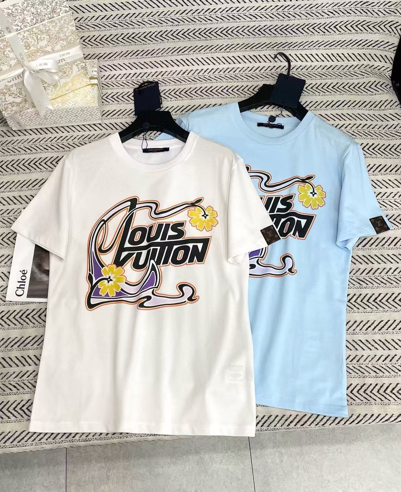 LVプリントレターTシャツ【50％割引+送料無料】