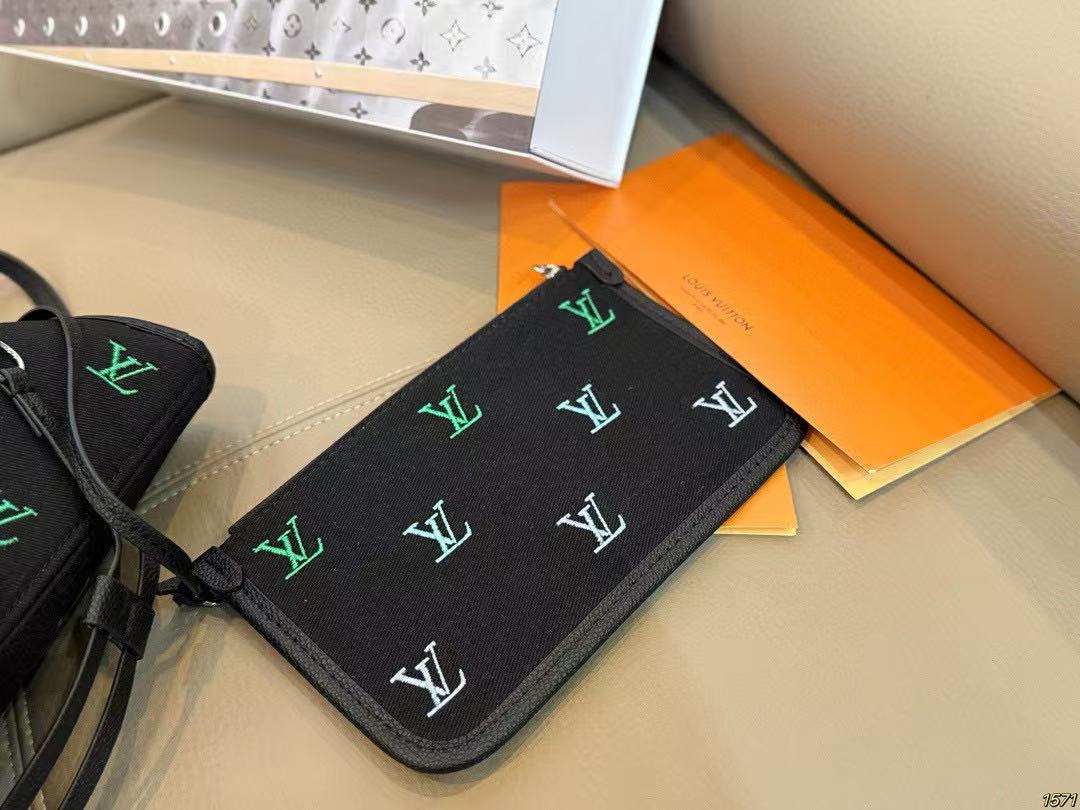 LV neverfull刺繍ロゴショッピングバッグ【50％割引+送料無料】