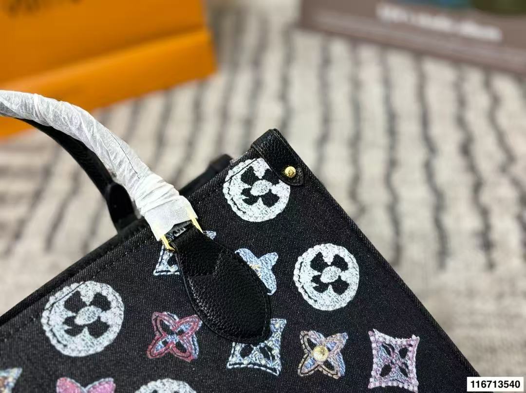 LVデニムプリントトートバッグ【50％割引+送料無料】