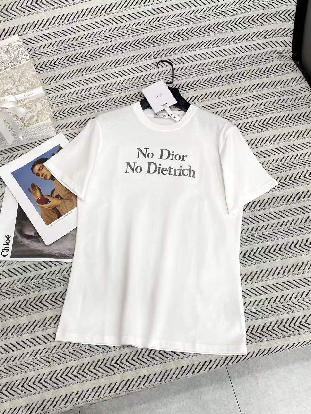 DIOR エンブロイダリー レター Tシャツ【50％割引+送料無料】