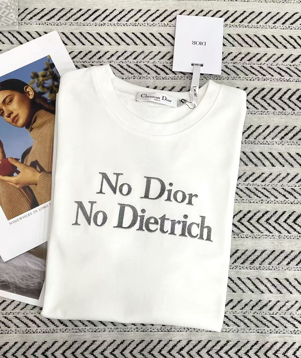 DIOR エンブロイダリー レター Tシャツ【50％割引+送料無料】