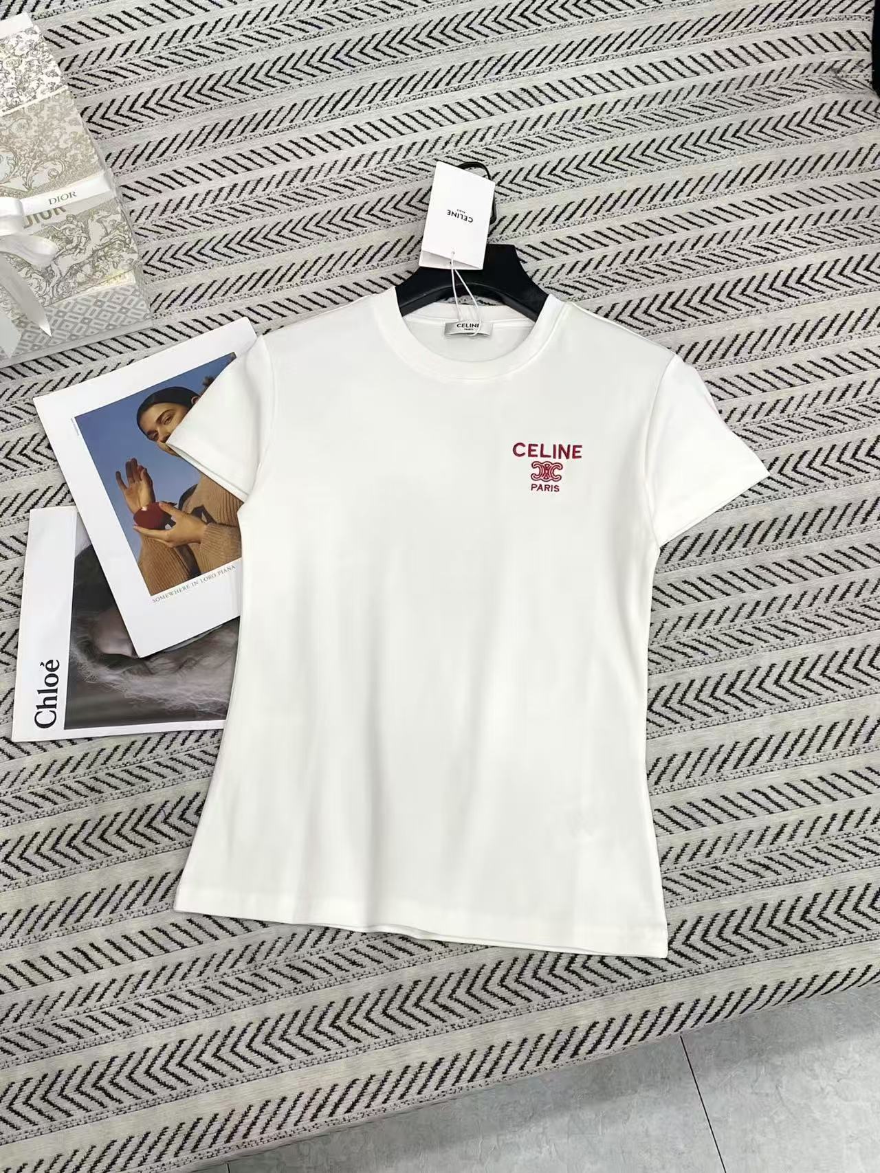 CEL1NE 凱旋門刺繍レターTシャツ【50％割引+送料無料】