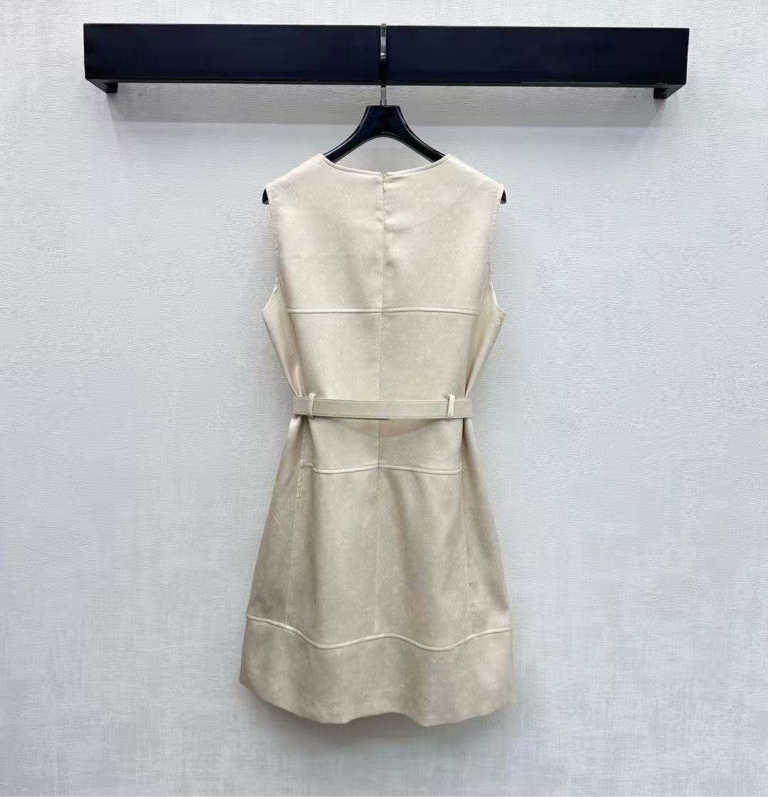 LVプリントのノースリーブドレス【50％割引+送料無料】