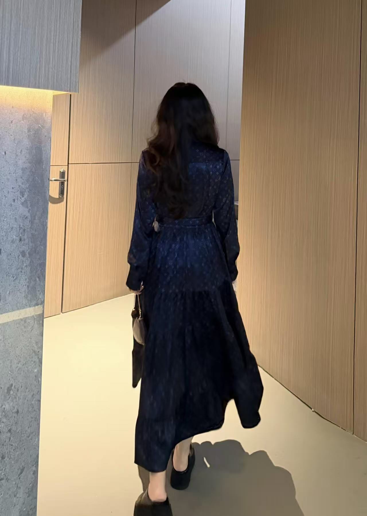 LVプリント ロングスリーブ ドレス【50％割引+送料無料】