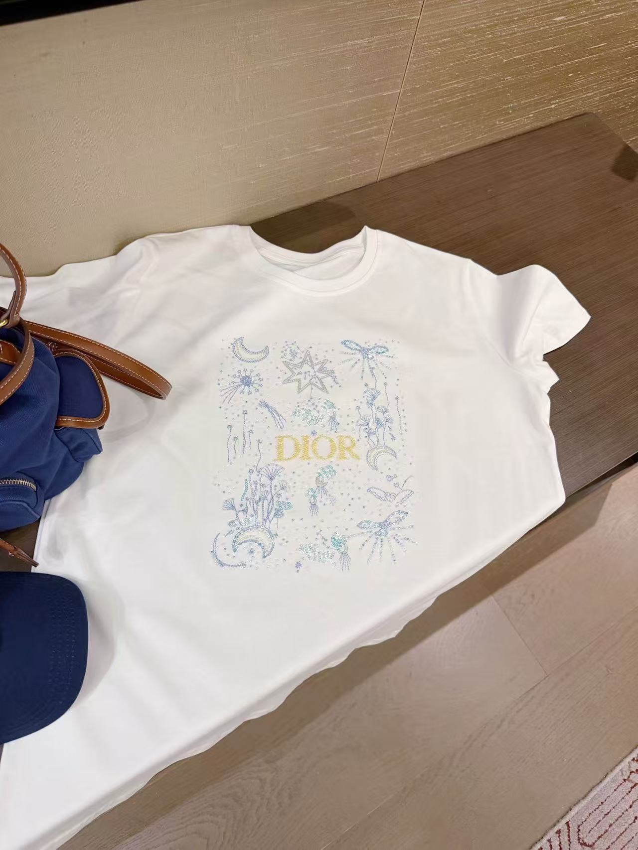 DIOR 刺繍 ムーン Tシャツ【50％割引+送料無料】