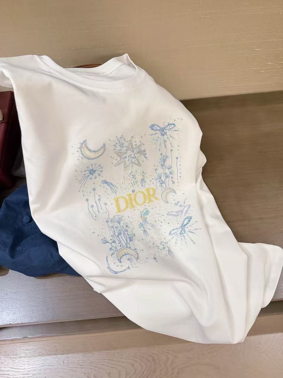 DIOR 刺繍 ムーン Tシャツ【50％割引+送料無料】