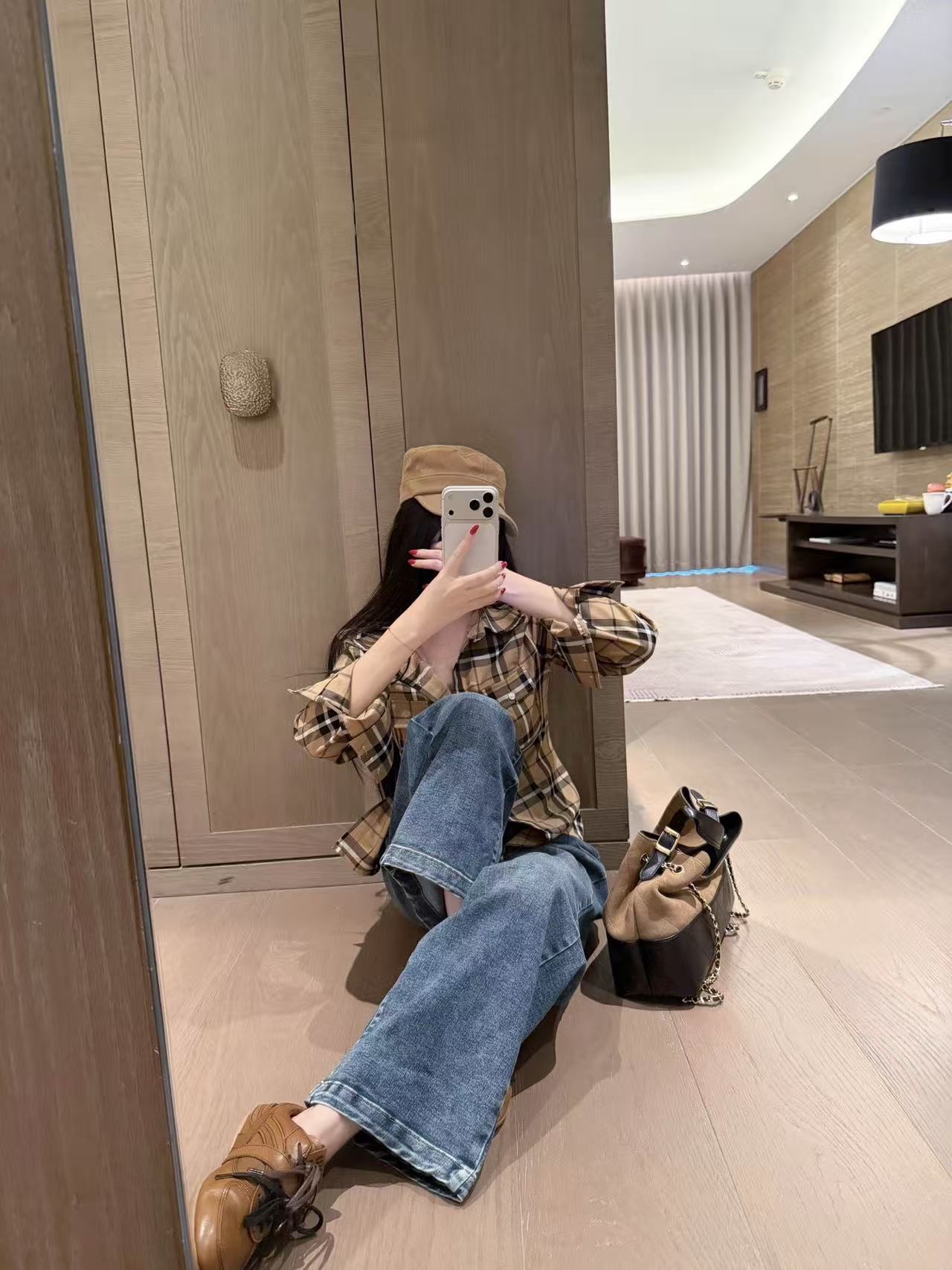 BUR8ERRY ウォーホース チェックポケットシャツ【50％割引+送料無料】