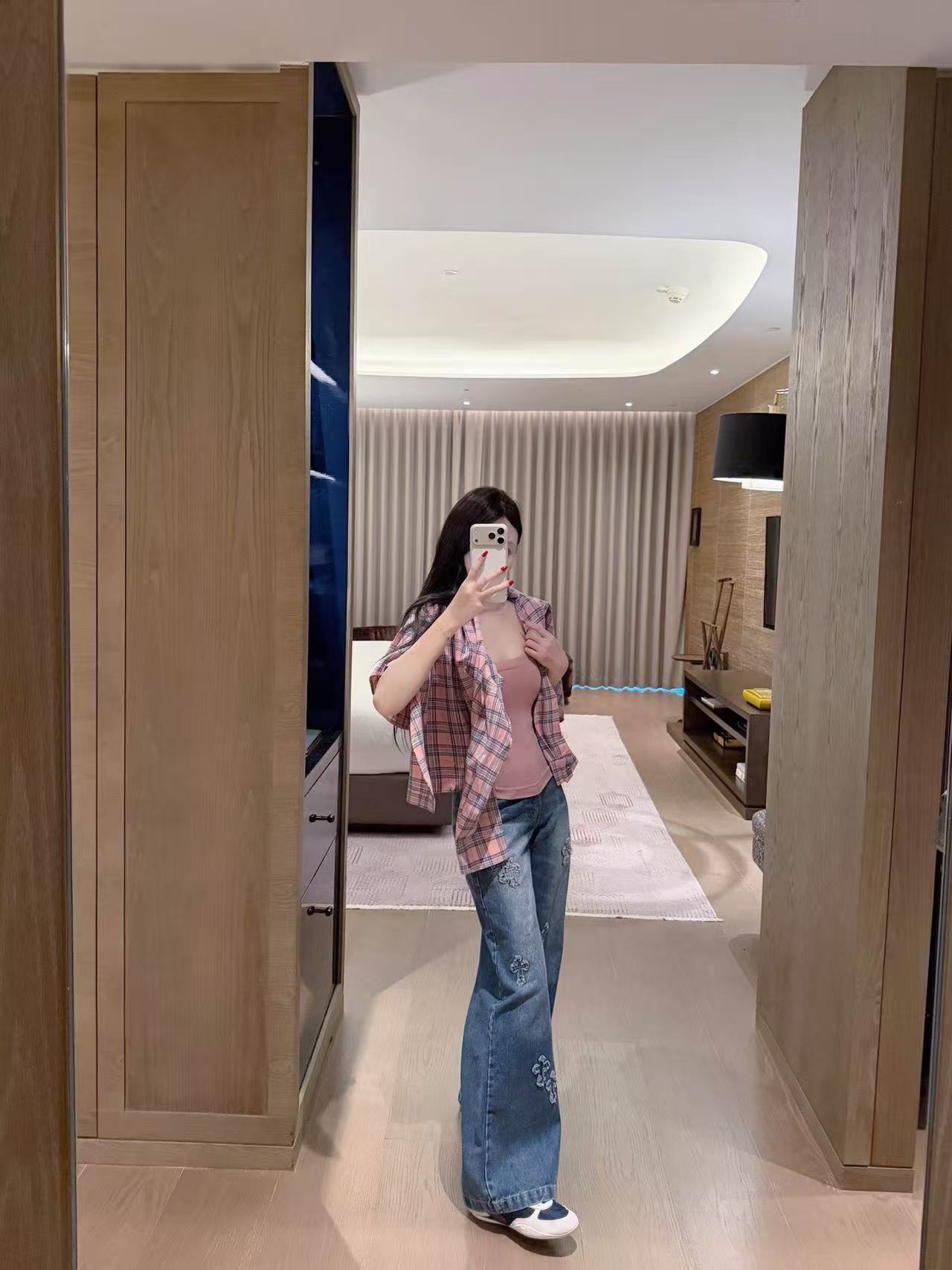 Chr0me Hearts チェックシャツ/ジーンズ【50％割引+送料無料】