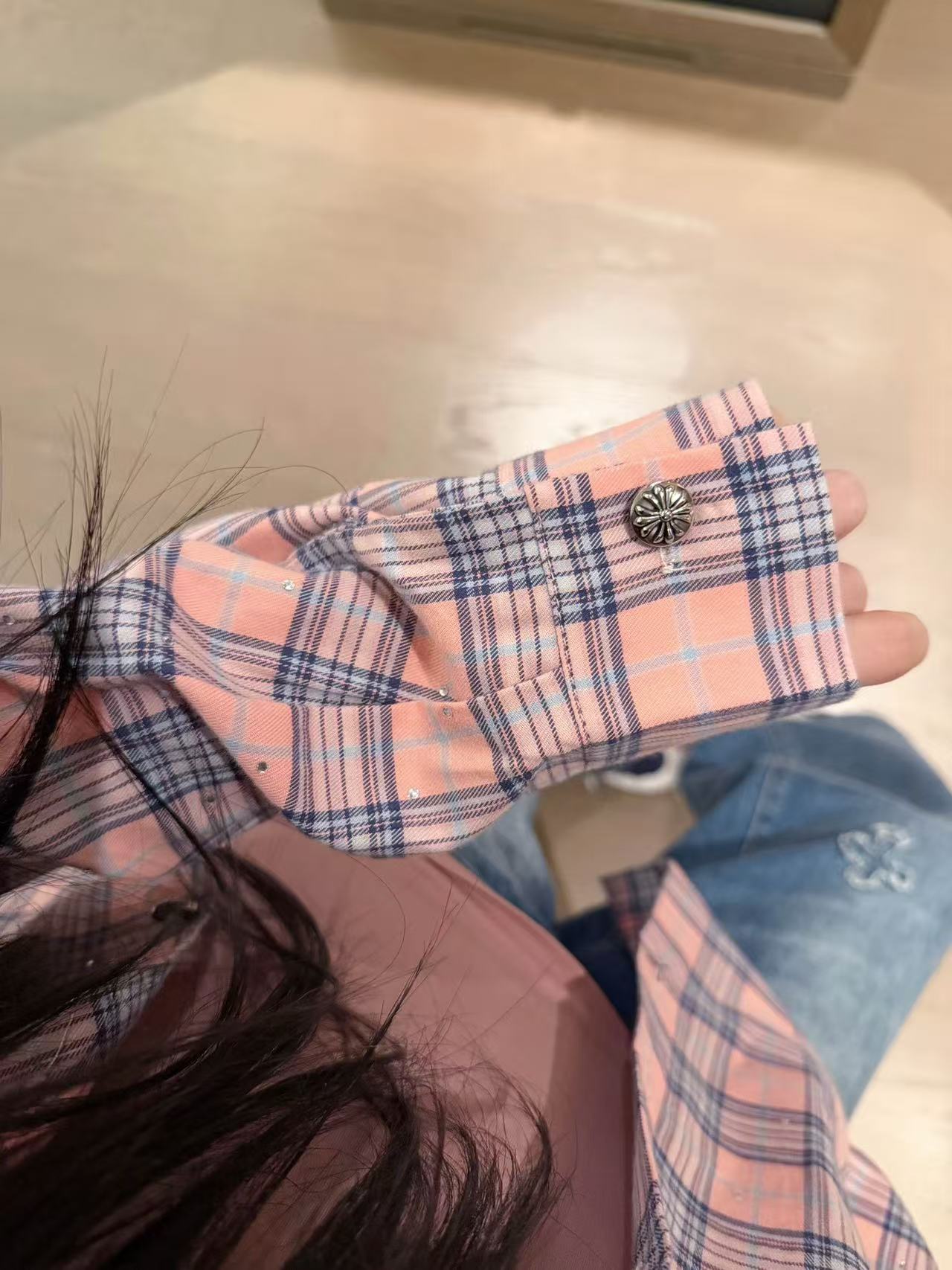 Chr0me Hearts チェックシャツ/ジーンズ【50％割引+送料無料】