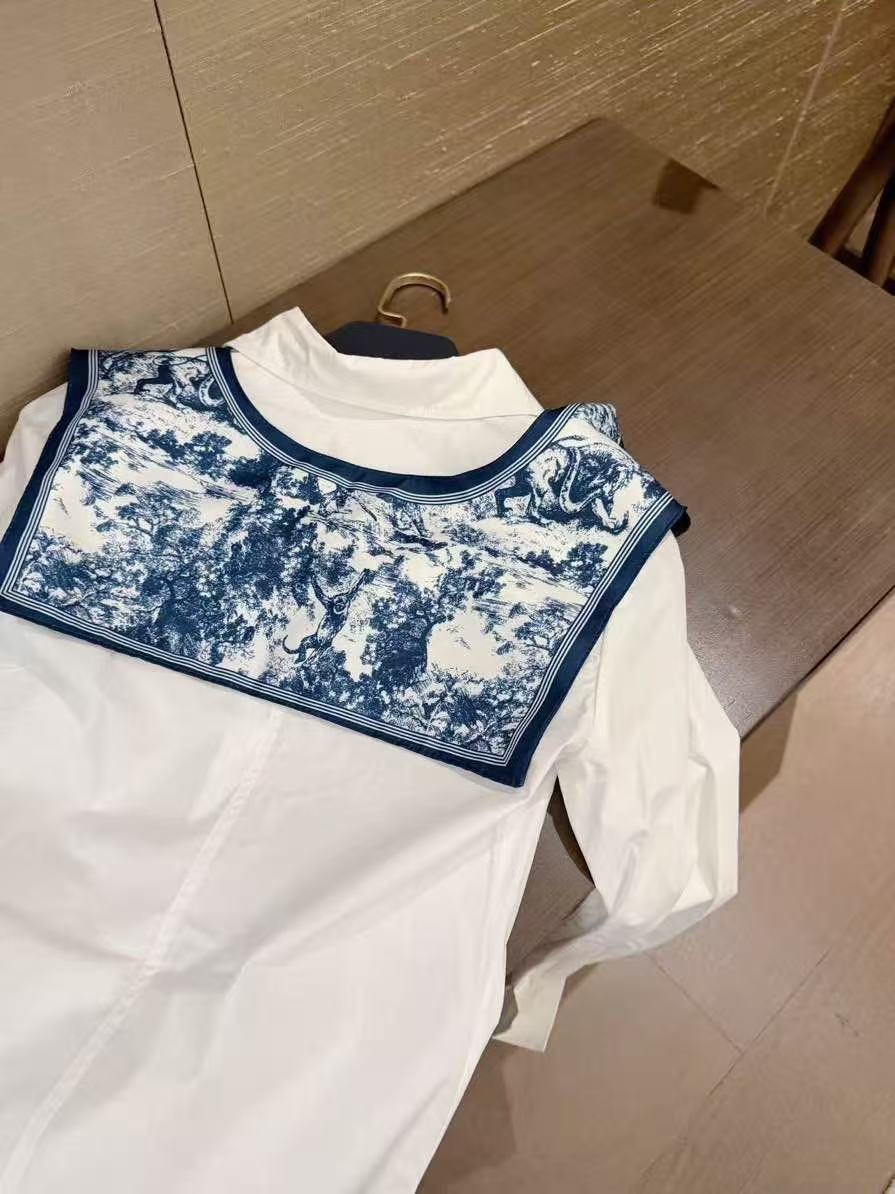 DI0Rスカーフシャツ【50％割引+送料無料】