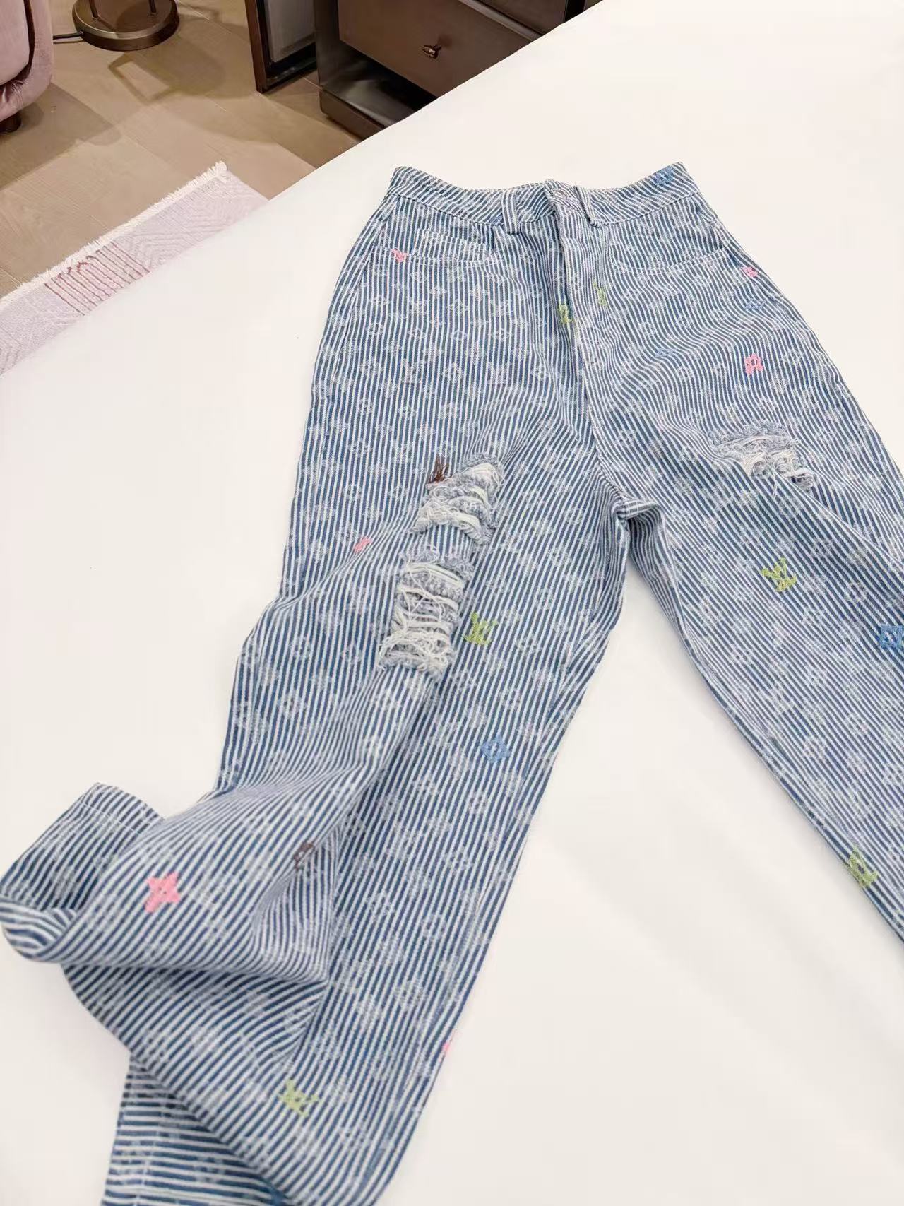 LV リップドジャカードレタージーンズ【50％割引+送料無料】