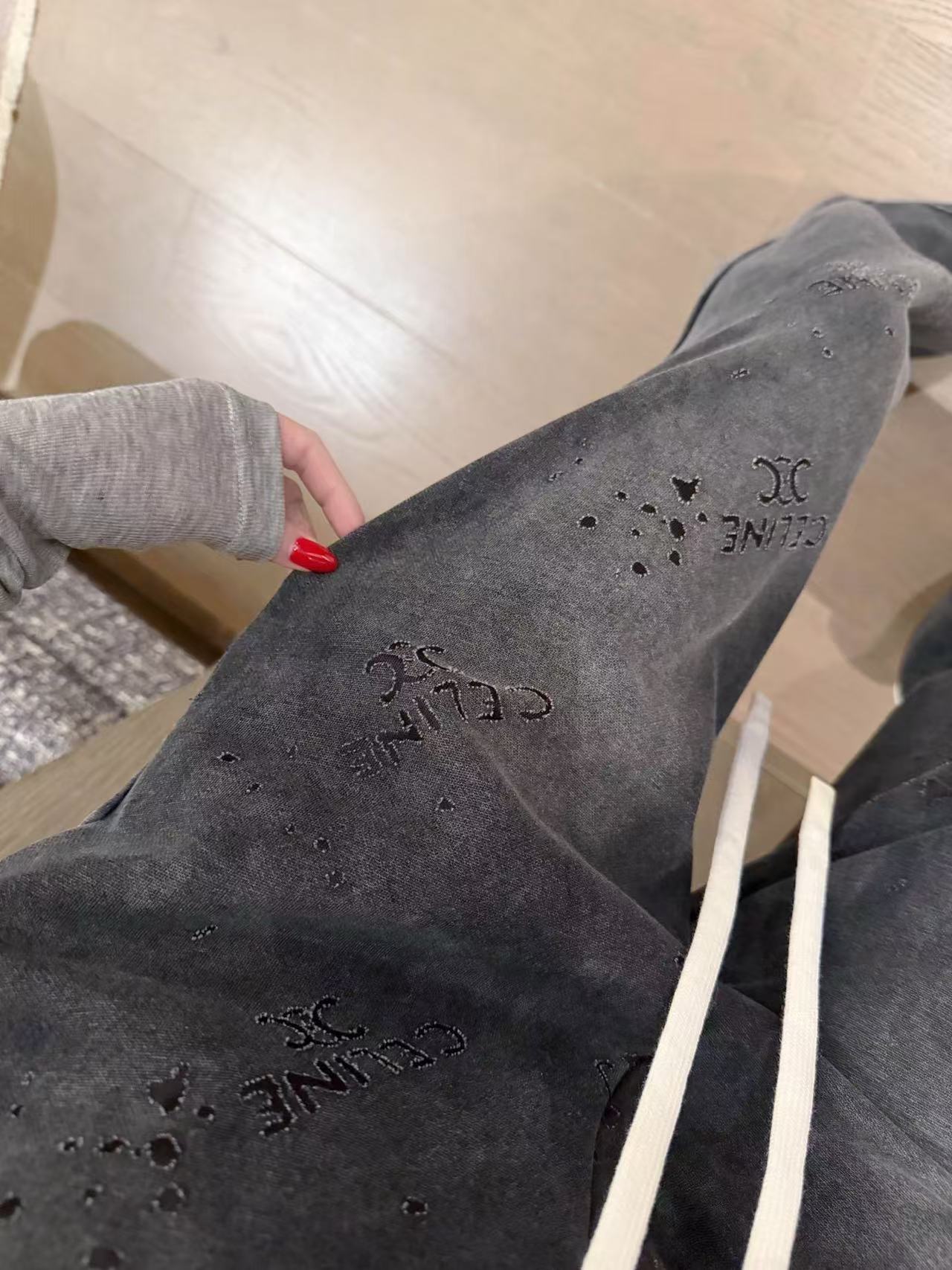 CEL1NE 凱旋門レターカジュアルパンツ【50％割引+送料無料】