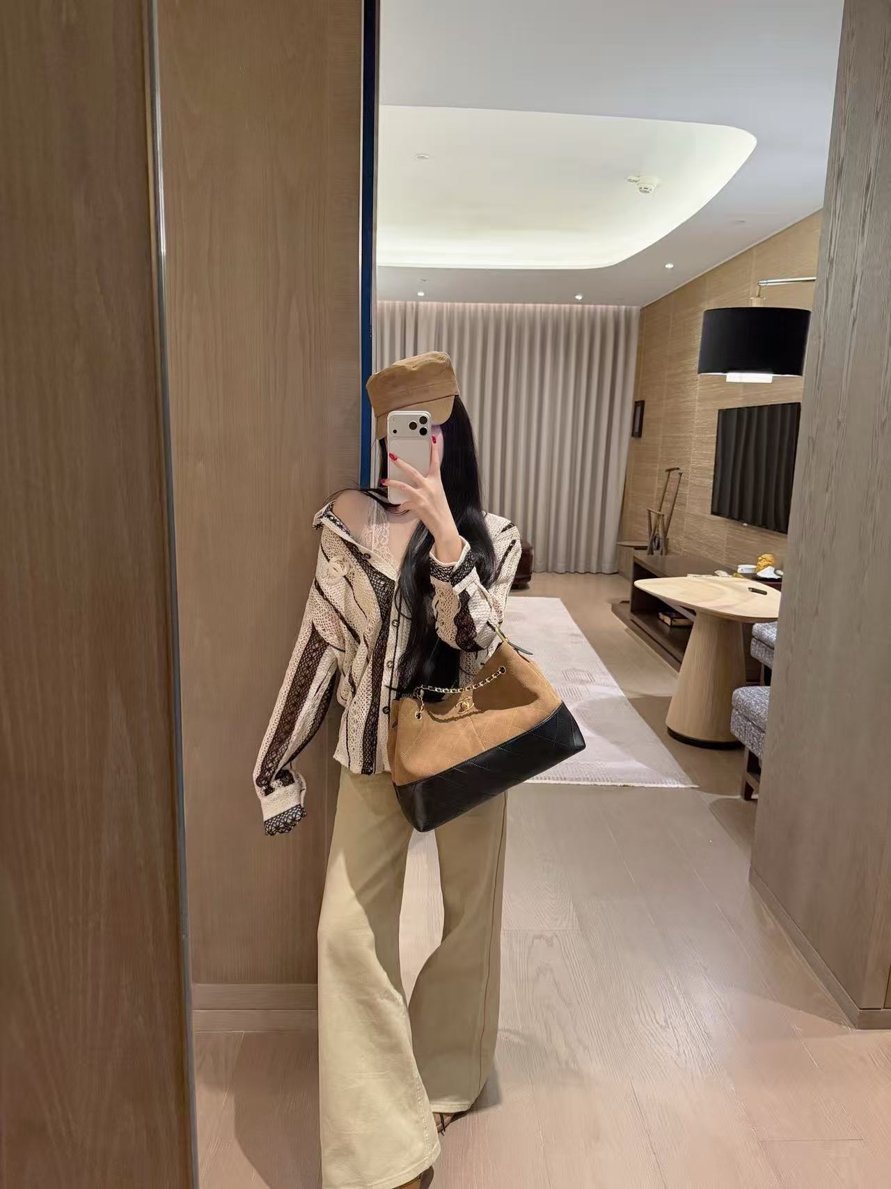 CHANE1 ダブルC レースブラウス【50％割引+送料無料】