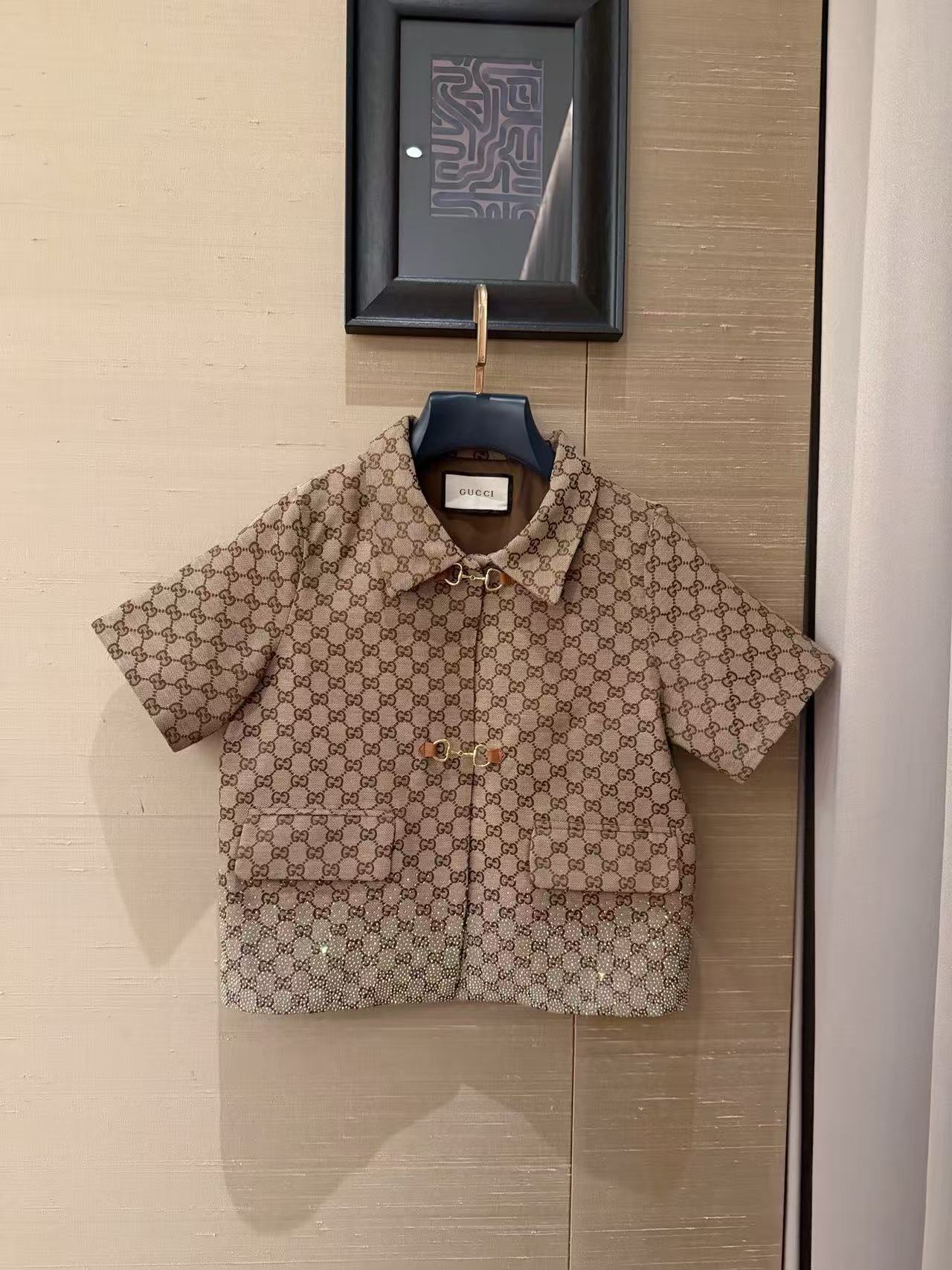 GUCC1 ジャカードショートジャケット+スカート ツーピースセット【50％割引+送料無料】